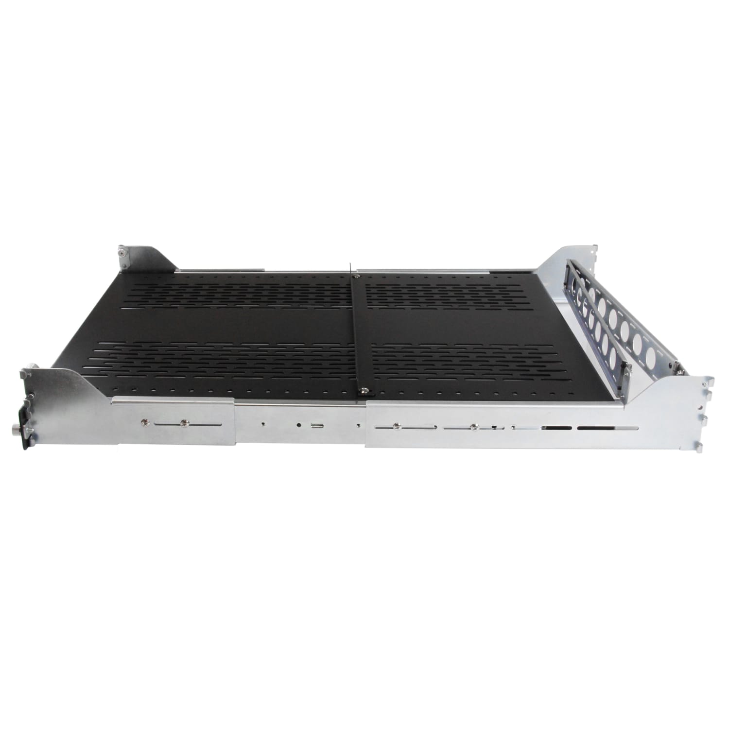 StarTech.com 2U Vented Sliding Rack Shelf w/ Cable Management Arm & Adjustable Mounting Depth - 125lbs/56.7kg -  - UNISLDSHF19M - Image 3