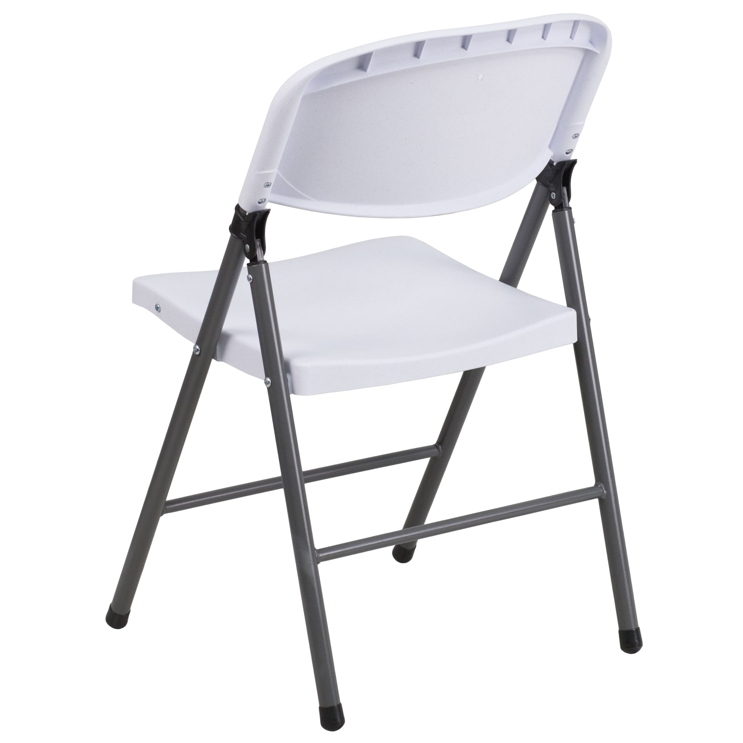 Flash Furniture HERCULES 330 lb Capacity Plastic Folding Chairs Granite WhiteCharcoal Set Of 2 Chairs PopularChairscom