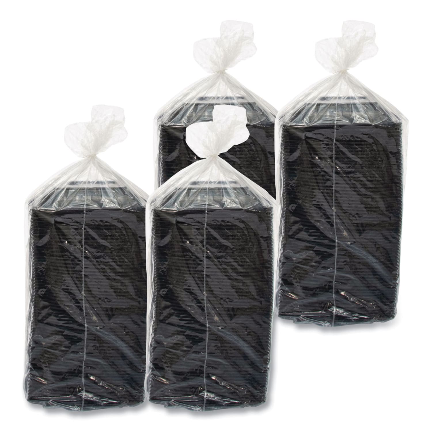 Dart PresentaBowls Pro Square Bowls, 24 Oz, Black, Bag Of 63 Bowls, Carton Of 4 Bags - Image 4
