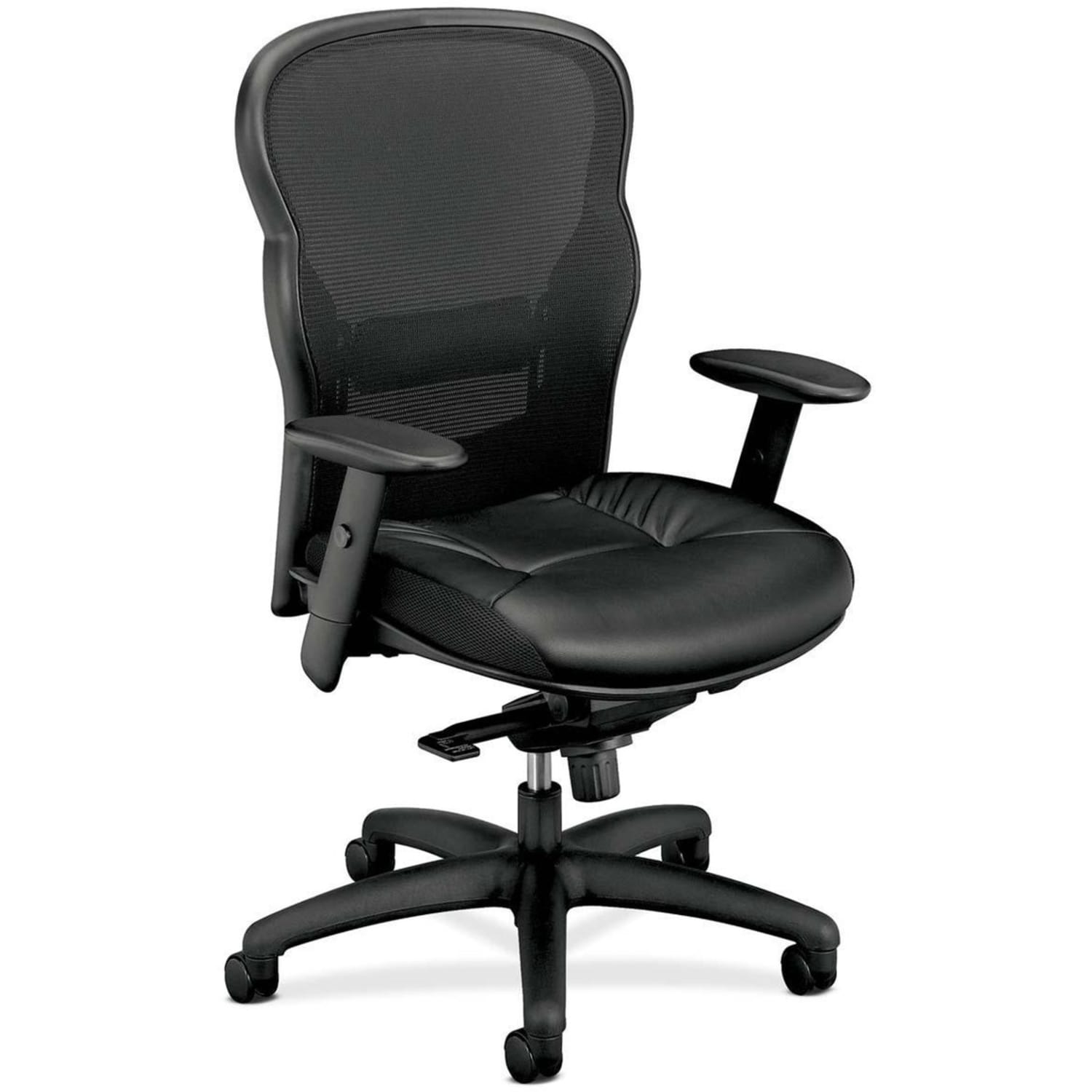 basyx by HON VL701 Ergonomic Bonded LeatherMesh HighBack Chair Black PopularChairscom basyx by HON VL701 Ergonomic Bonded LeatherMesh High Back Chair Black PopularChairscom