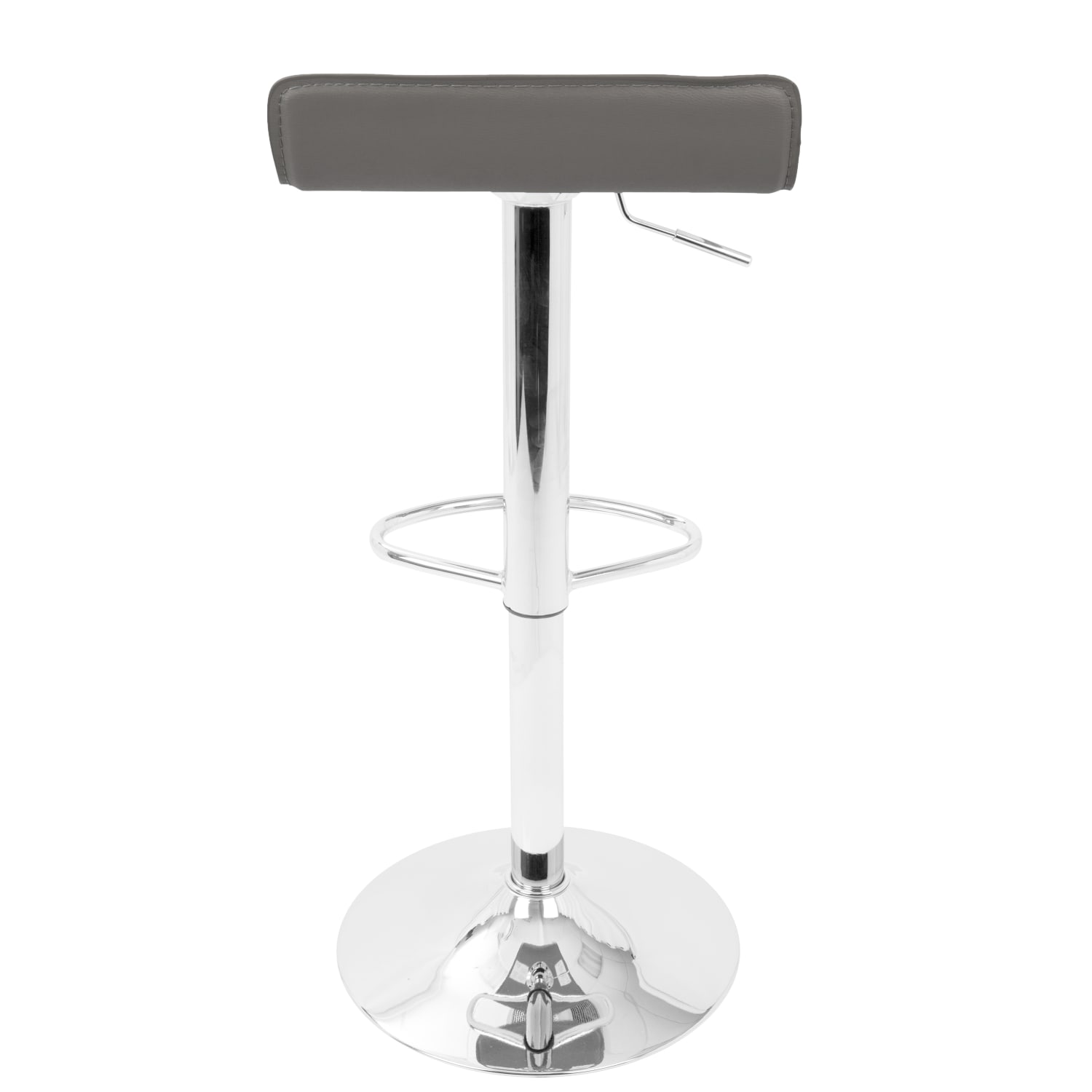 LumiSource Ale Bar Stools, Chrome/Gray, Set Of 2 Stools - Image 6
