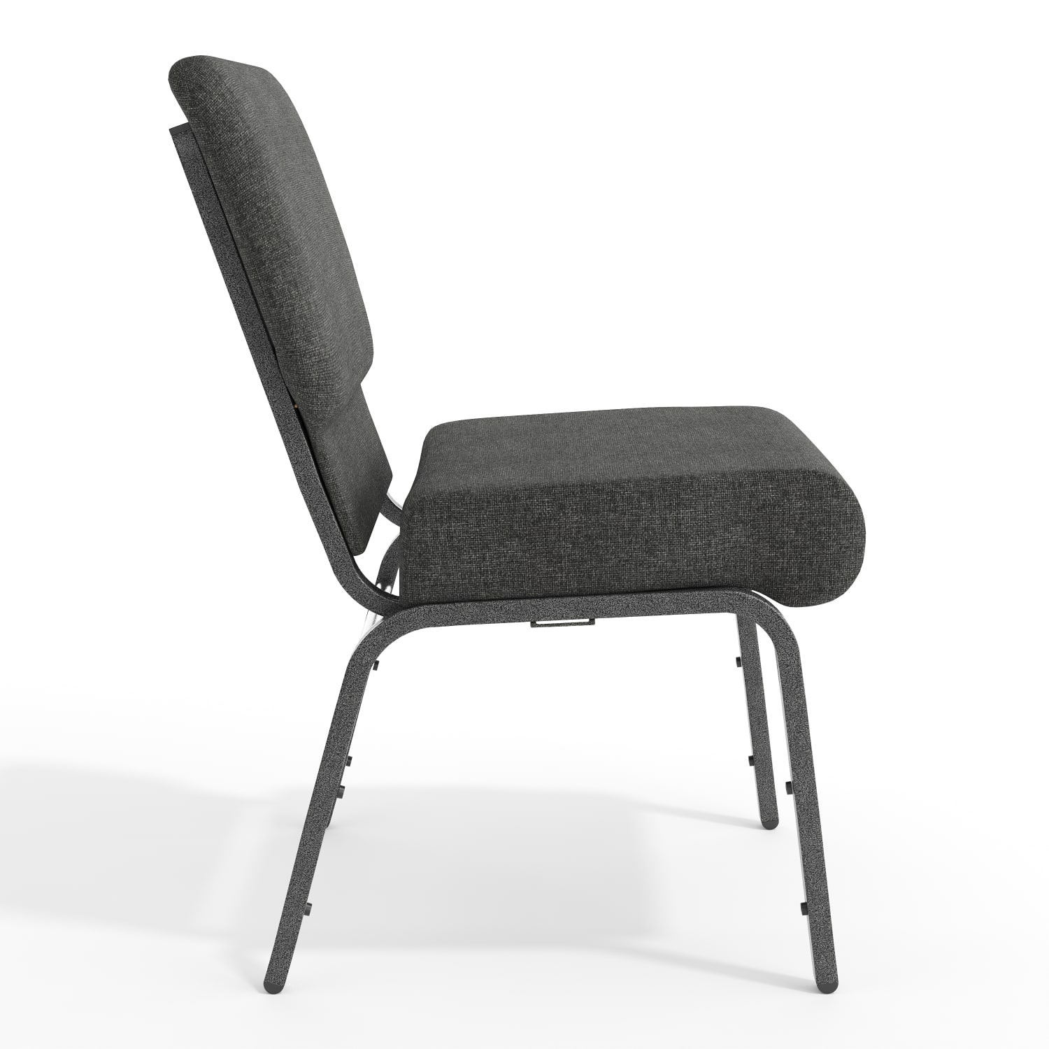 Flash Furniture HERCULES Series 21inW Stackable Church Chair Dark GraySilvervein PopularChairscom