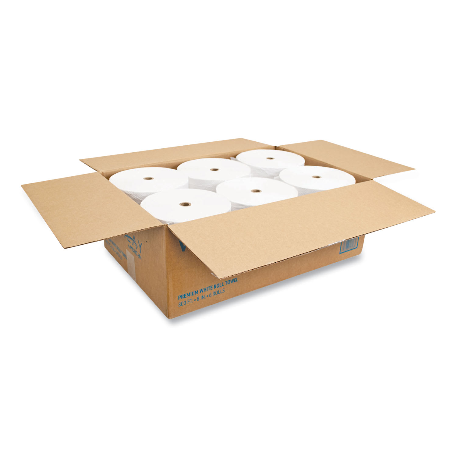 Morcon Tissue Valay Valay Proprietary Roll Towels, 1-Ply, 8in x 800 ft, White, 6 Rolls/Carton - Image 4