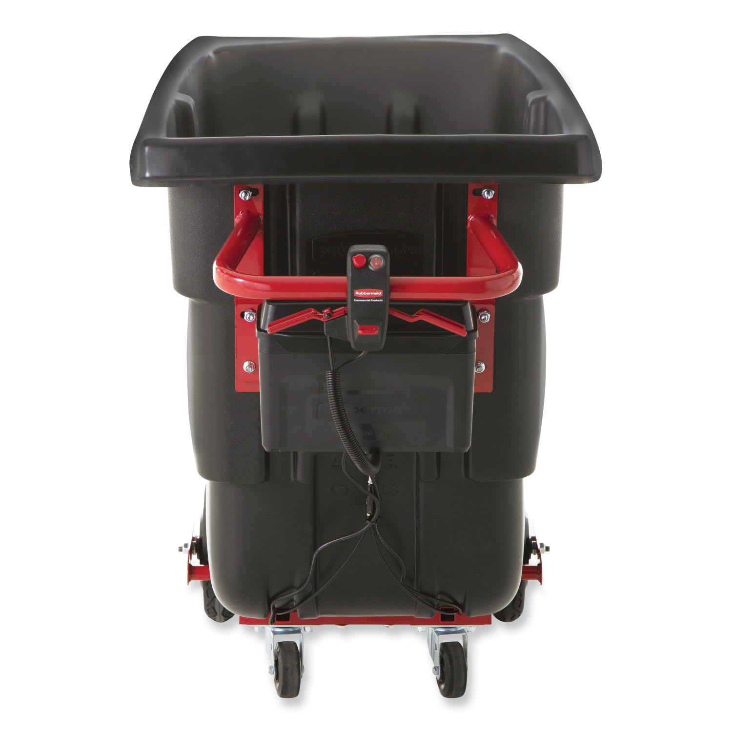 Rubbermaid Commercial Motorized Roto Tilt Truck, 101 gal, 850 lb Capacity, Plastic, Black - Image 4