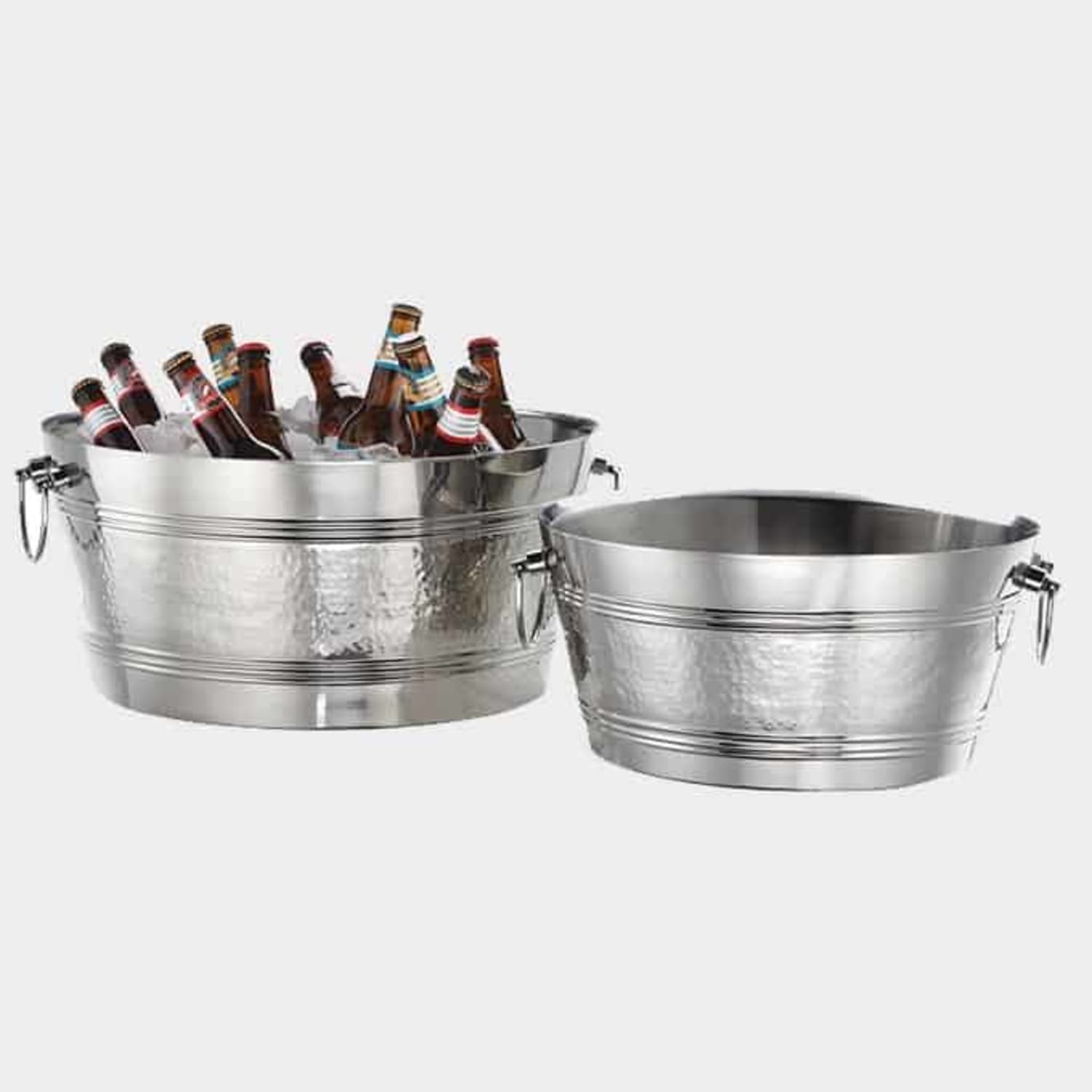 American Metalcraft Double Wall Party Tub, 15in x 7in, Silver - Image 3