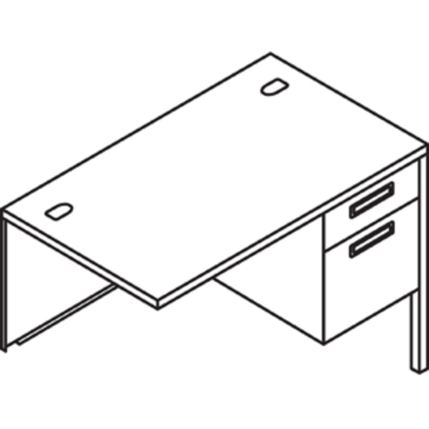 HON Metro Classic 48inW Right Desk Return, Harvest/Putty - Image 6