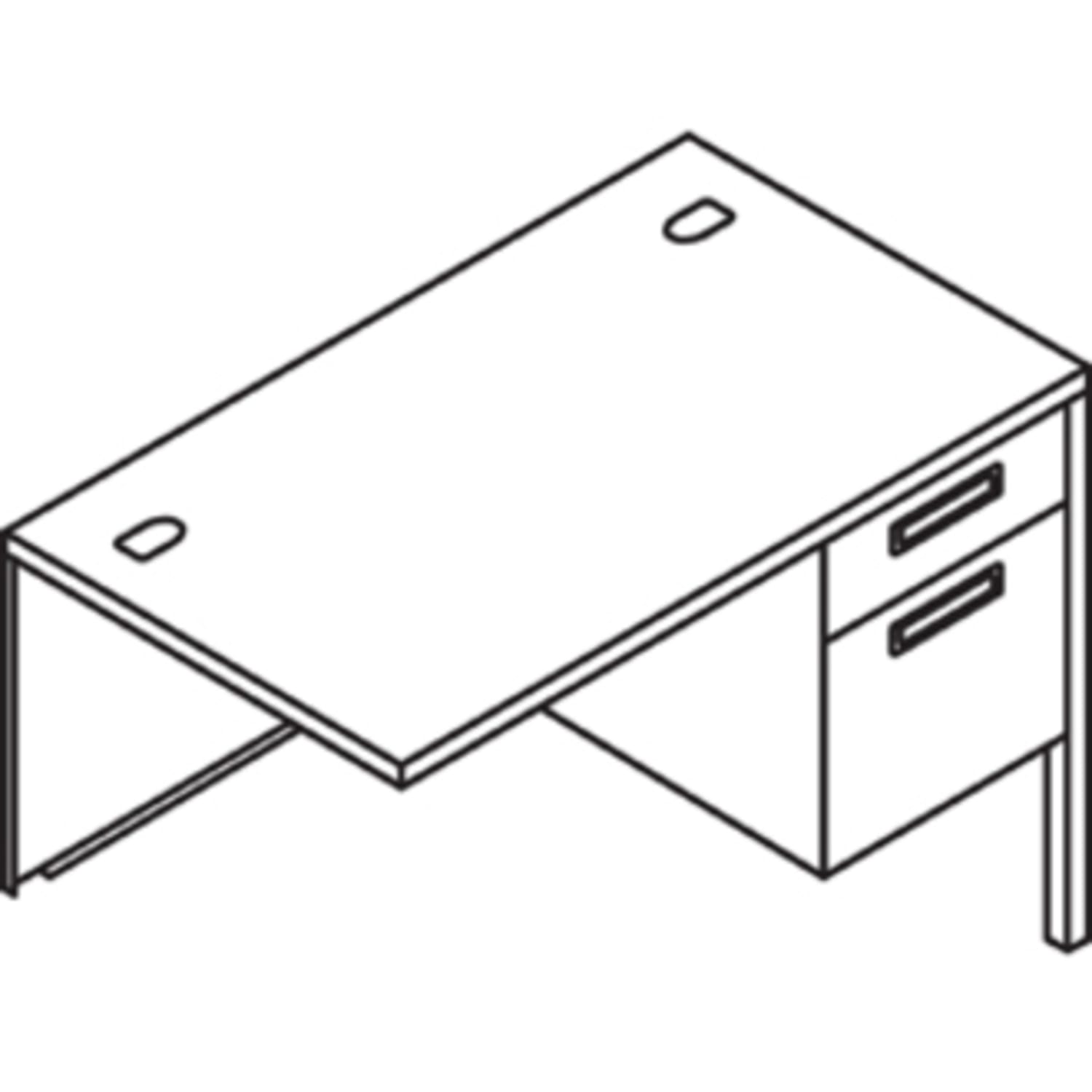 HON Metro Classic 66inW Left Desk Return, Harvest/Putty - Image 6