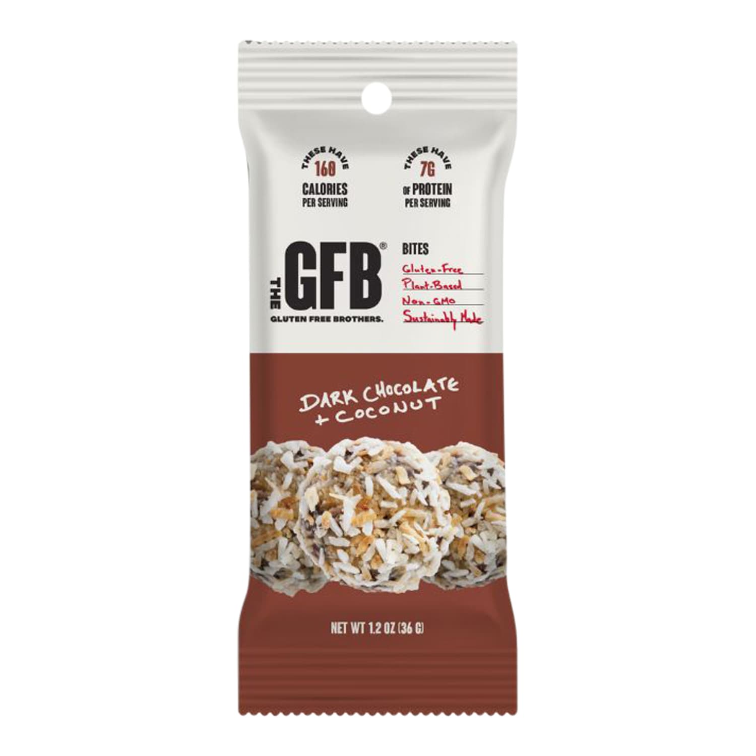 GFB The Gluten Free Bar DARK CHOCOLATE COCONUT BITES  60 1.2Z - Image 3