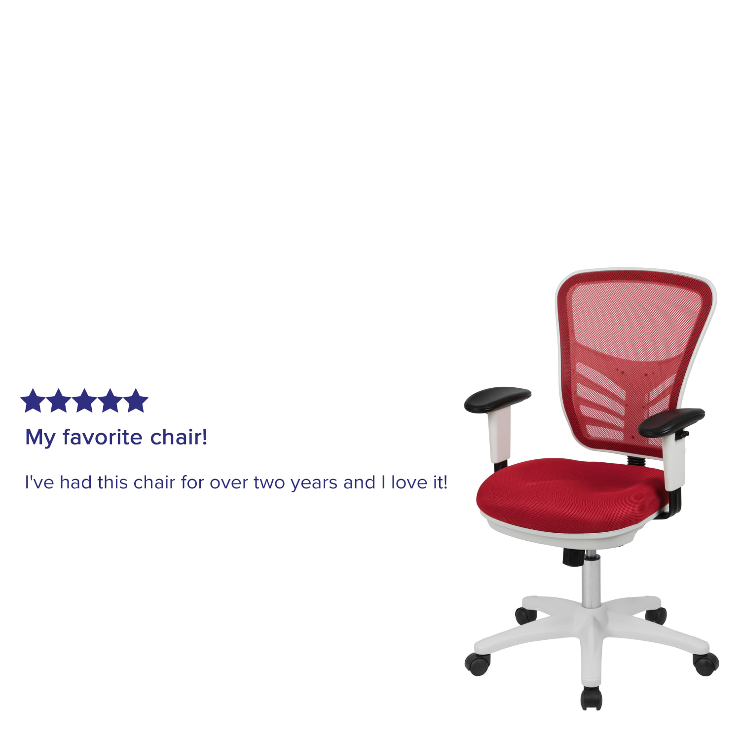 Flash Furniture Ergonomic Mesh Mid Back Executive Office Chair RedWhite PopularChairscom