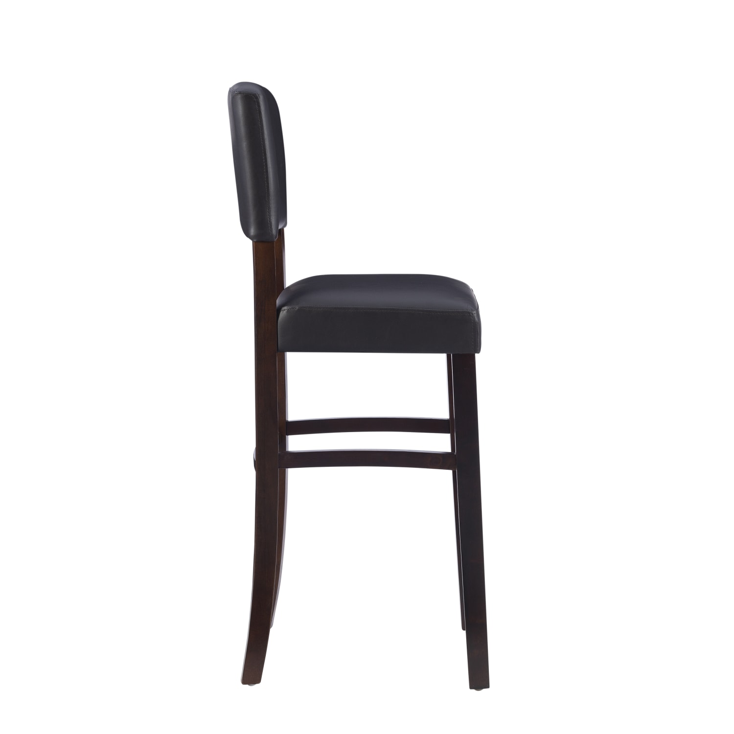 Linon Franklin Faux Leather Bar Stool EspressoDark Brown PopularChairscom