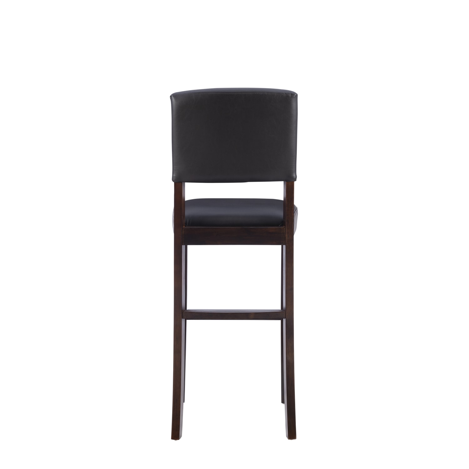 Linon Franklin Faux Leather Bar Stool EspressoDark Brown PopularChairscom