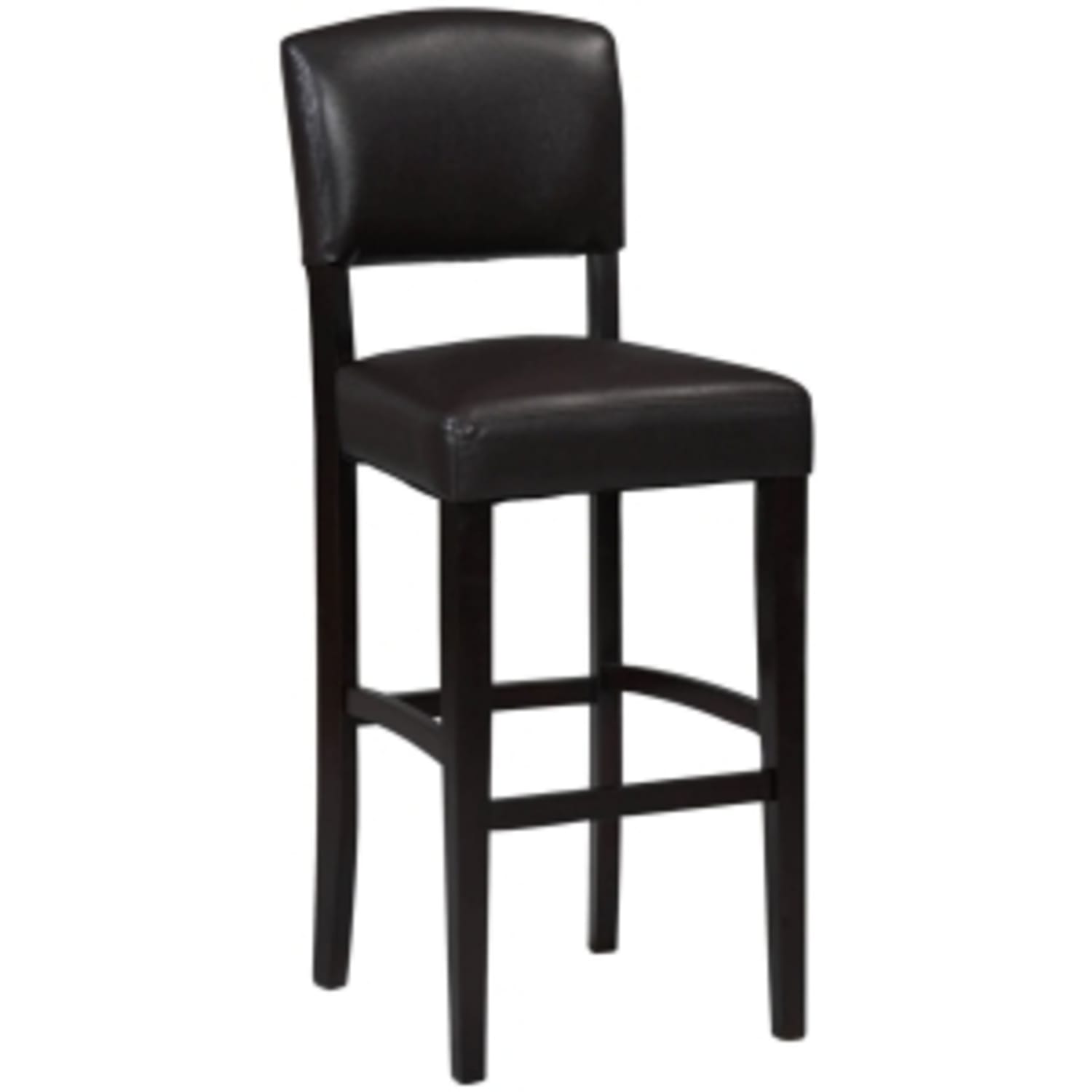 Linon Franklin Faux Leather Bar Stool EspressoDark Brown PopularChairscom