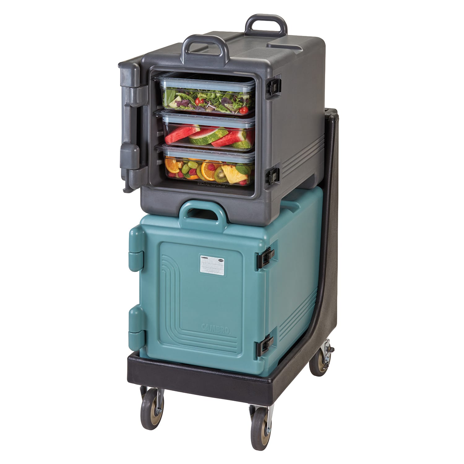Cambro Camdolly With Handle For UPC300/1318CC Food Pan Carriers, 36-1/2inH x 19inW x 30-1/2inD, Black - Image 3
