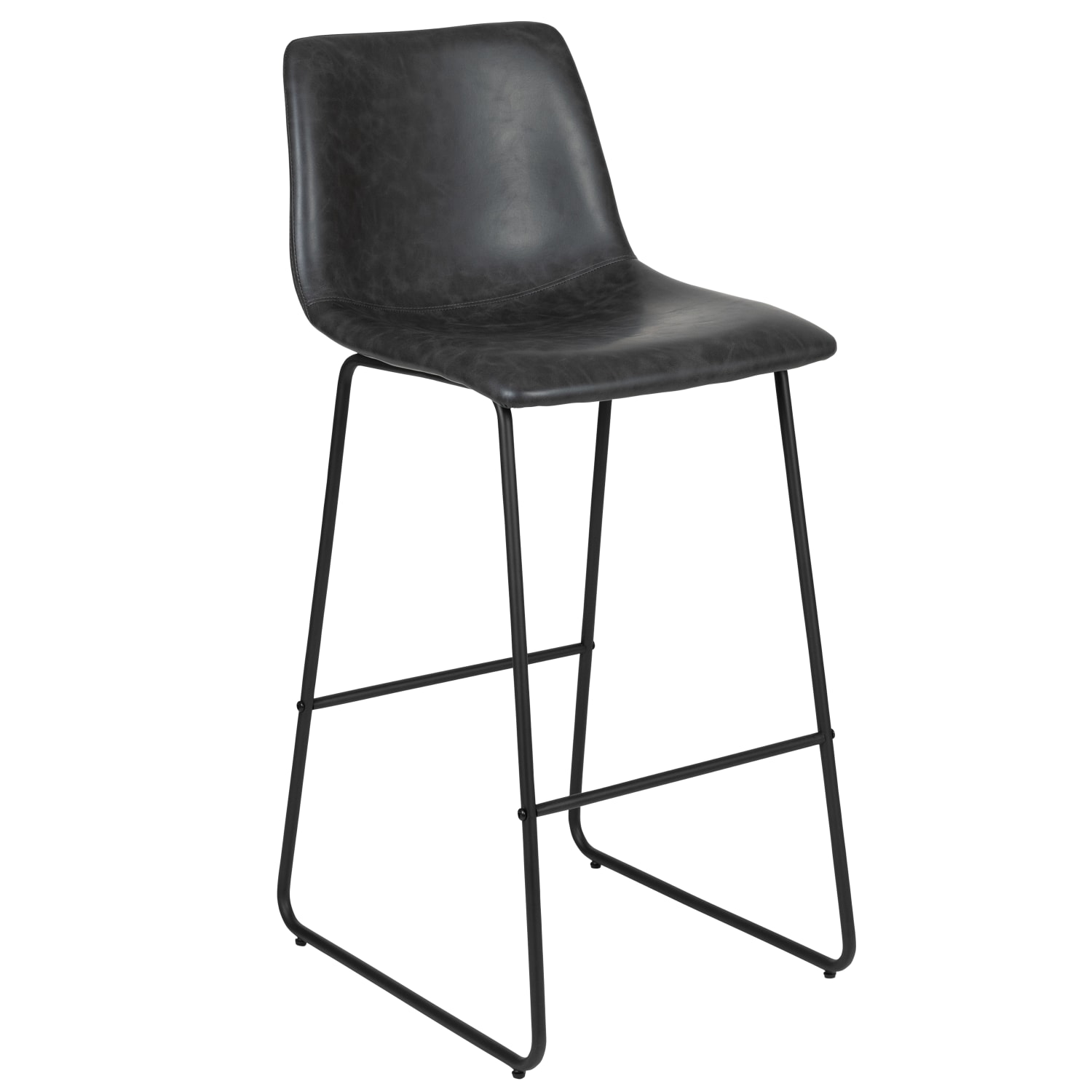 Flash Furniture LeatherSoft Faux Leather 30in Bar Stools Set Of 2 Bar Stools GrayBlack PopularChairscom Flash Furniture LeatherSoft Faux Leather 30in Bar Stools Set Of 2 Bar Stools GrayBlack PopularChairscom