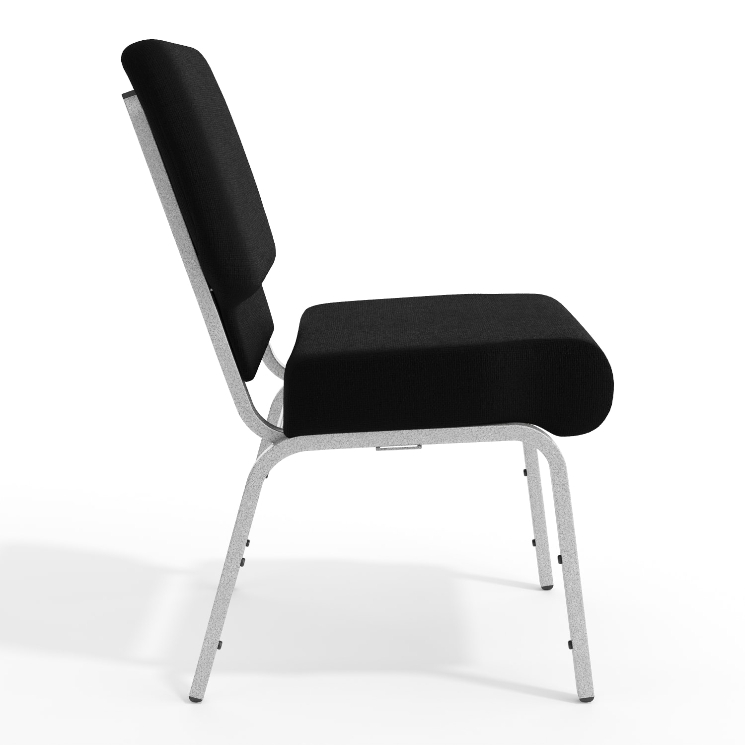 Flash Furniture HERCULES 21inW Stacking Church Chair, Black/Silvervein - Image 10