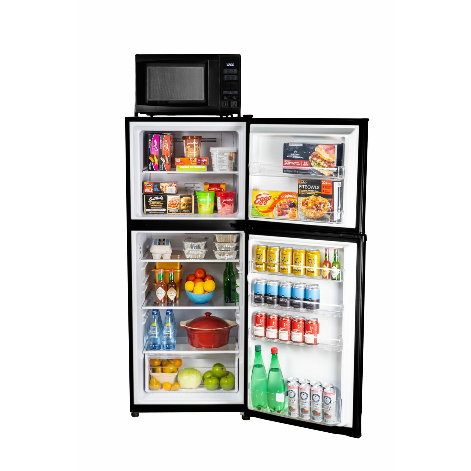 Danby 10 Cu. Ft./0.9 Cu. Ft. Combination Refrigerator/Microwave, Right Side Hinge, Black - Image 3