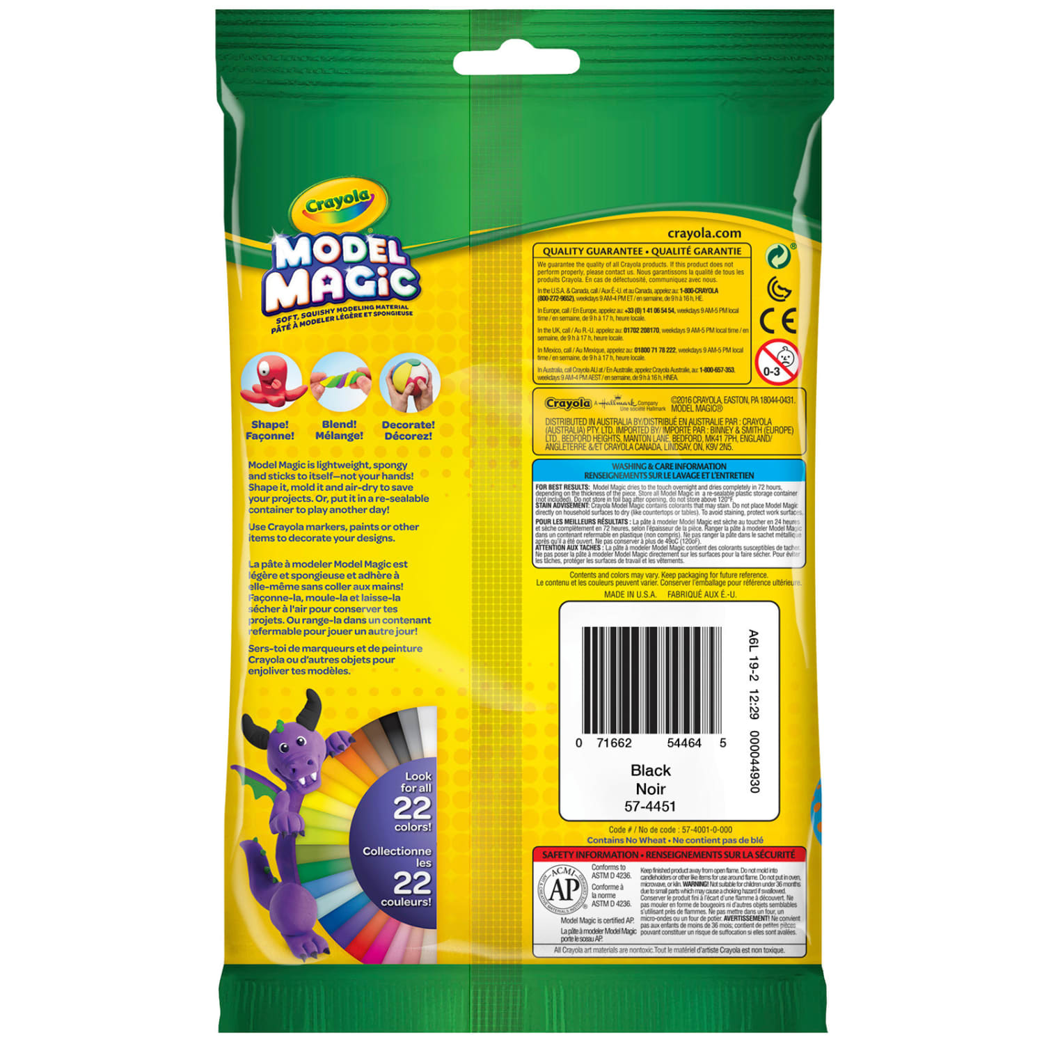 Crayola Model Magic Modeling Compound, 4 oz., Black, Set Of 6 Packs - Image 5