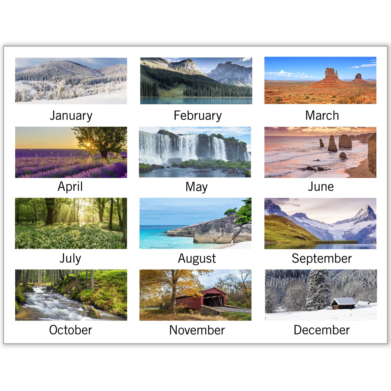 AT-A-GLANCE 2026 Landscape Monthly Wall Calendar, Medium, 12in x 12in - Image 5
