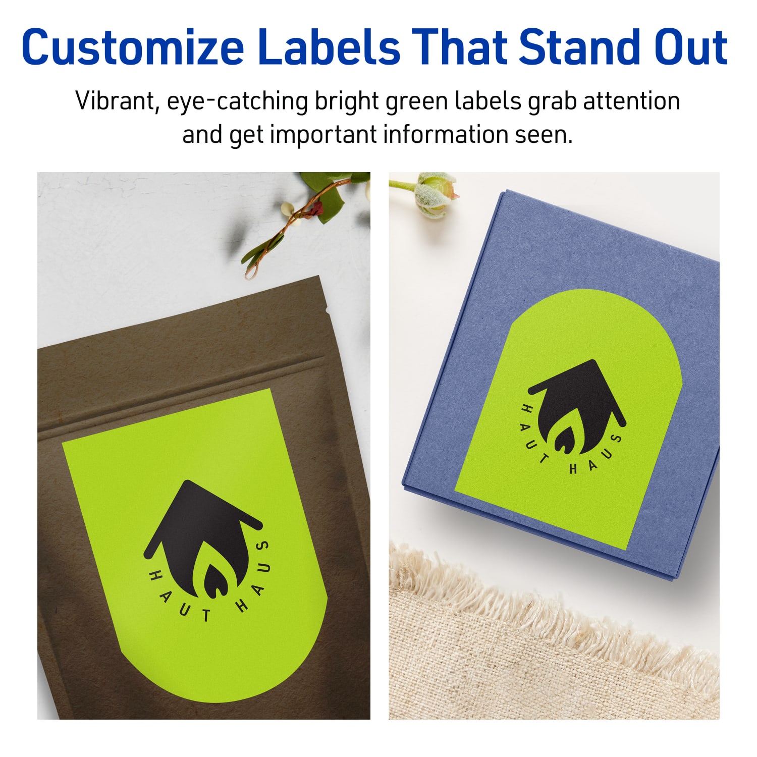 Avery Print-To-The-Edge Labels With Sure Feed Technology, 94600-BGP20, Arched, 4-3/4in x 3-1/2in, Matte Bright Green, Pack of 80 - Image 4