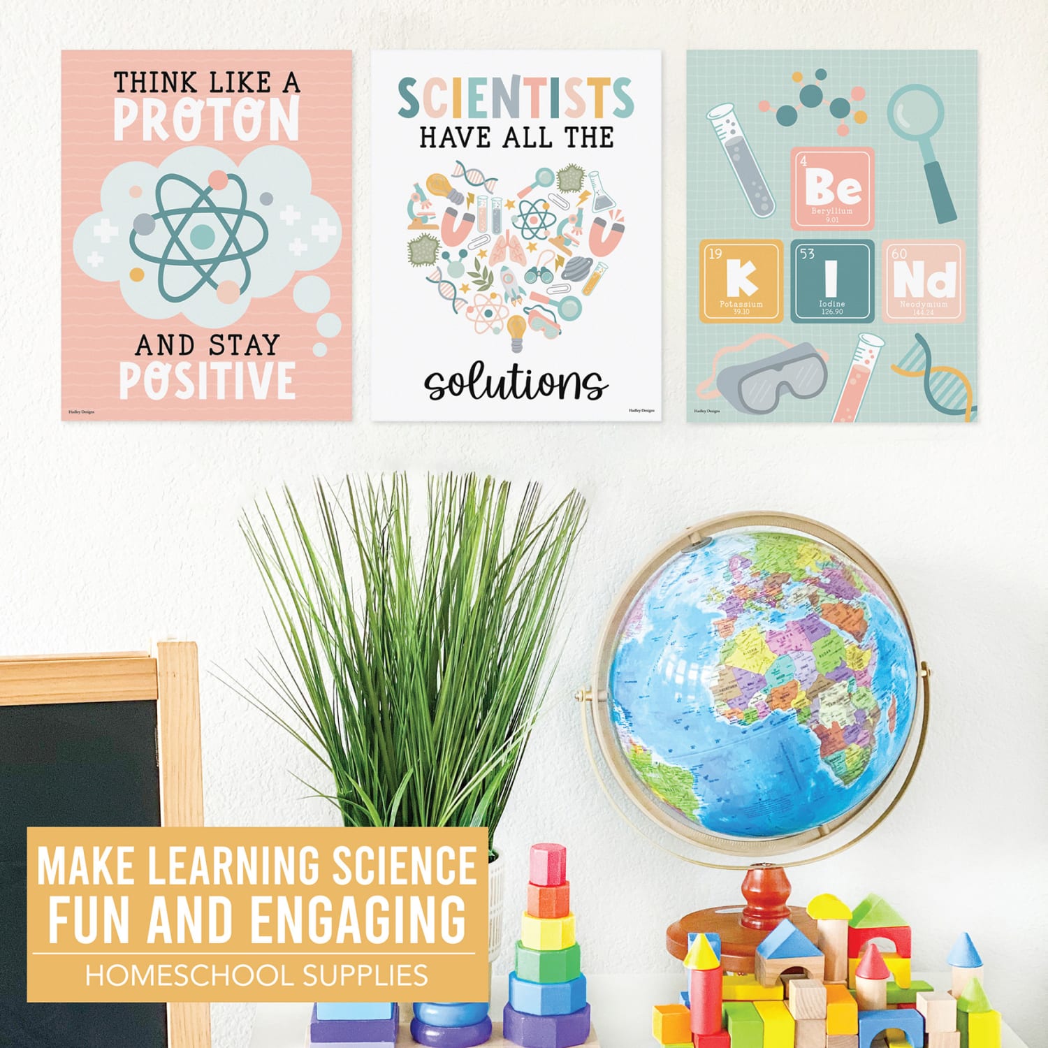 Hadley Designs Posters, Boho Science Bulletin Board Classroom Posters, Set Of 6 - Image 4
