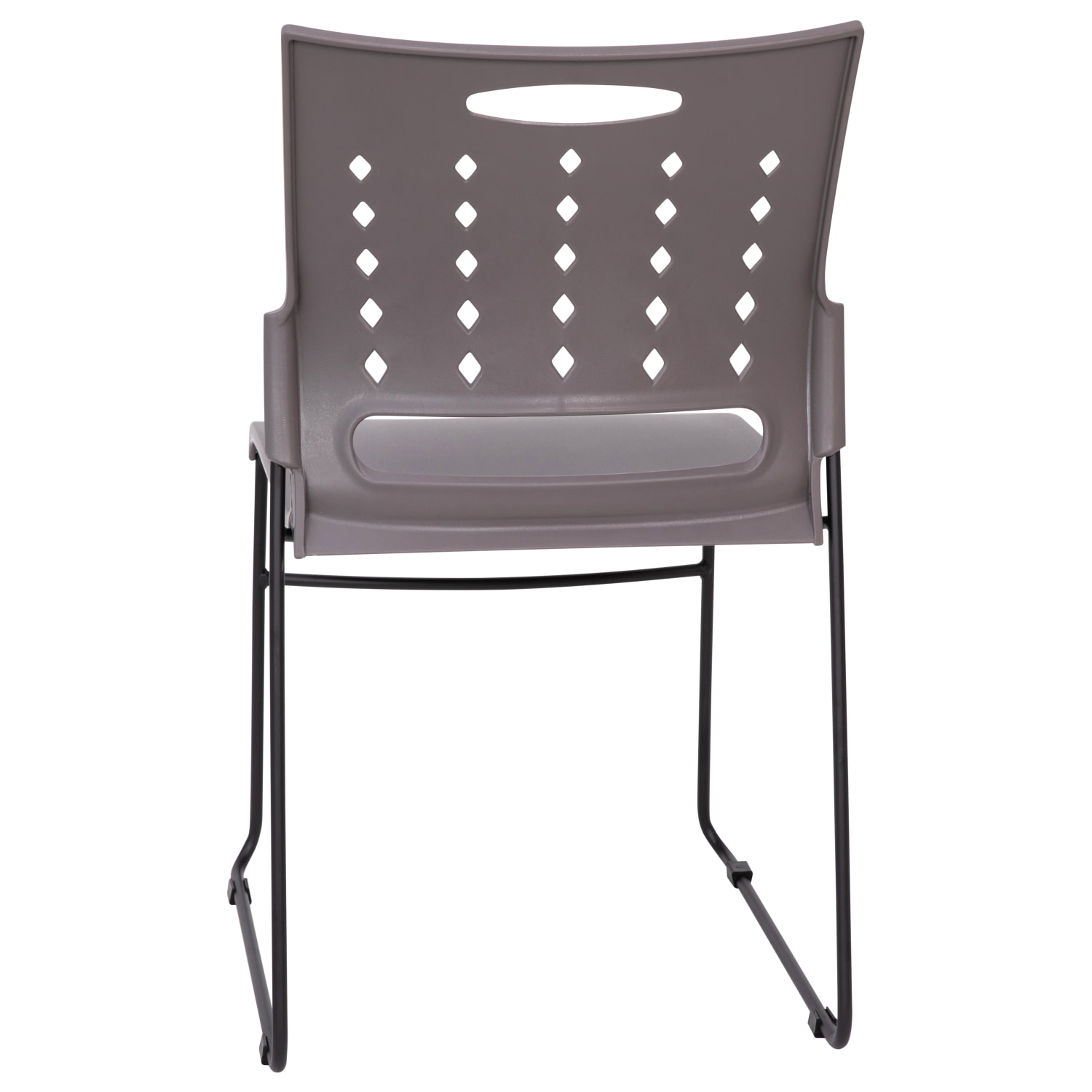 Flash Furniture SledBase Stacking Chairs With Handles And AirVent Backs Gray PopularChairscom Flash Furniture Sled Base Stacking Chairs With Handles And Air Vent Backs Gray PopularChairscom