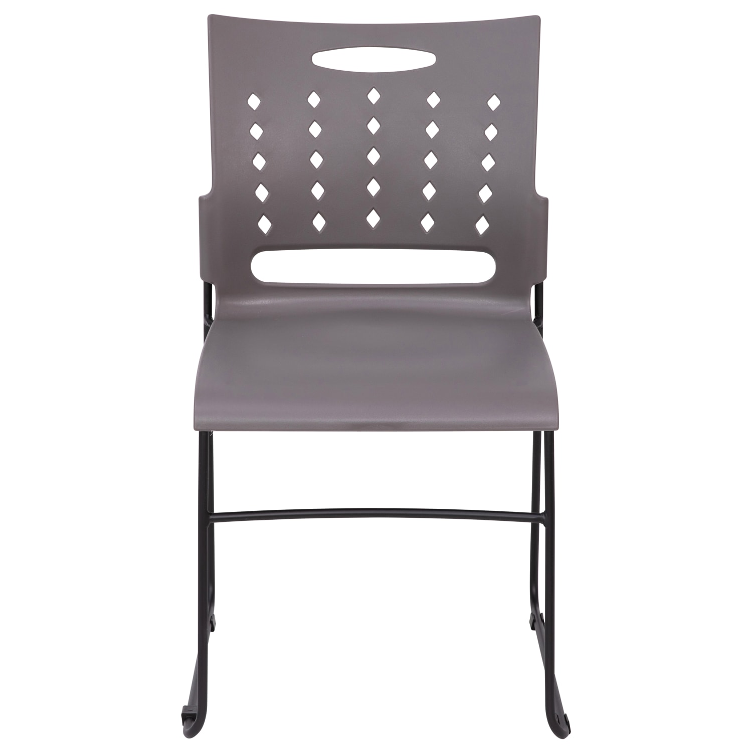 Flash Furniture SledBase Stacking Chairs With Handles And AirVent Backs Gray PopularChairscom Flash Furniture Sled Base Stacking Chairs With Handles And Air Vent Backs Gray PopularChairscom