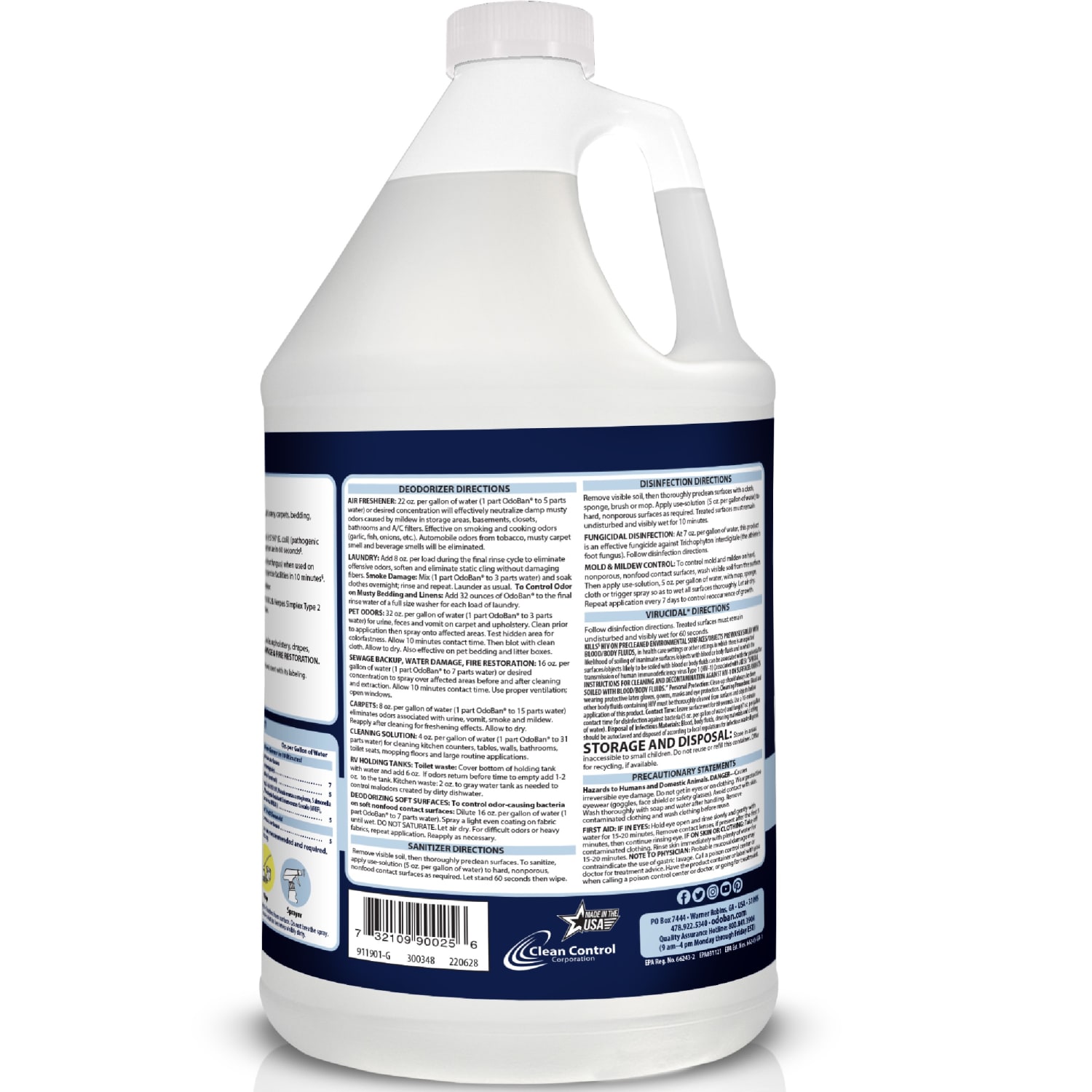 OdoBan Odor Eliminator Disinfectant Concentrate, Night Ice Scent, 128 Oz, Clear - Image 3