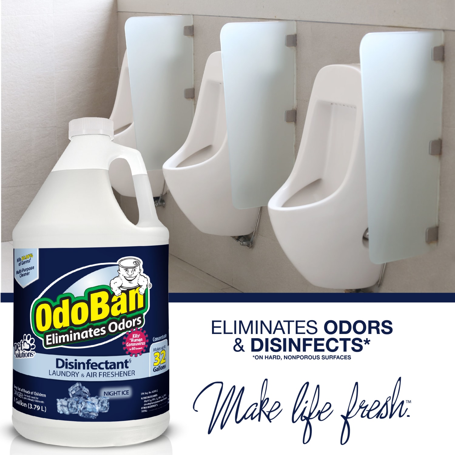OdoBan Odor Eliminator Disinfectant Concentrate, Night Ice Scent, 128 Oz, Clear - Image 6