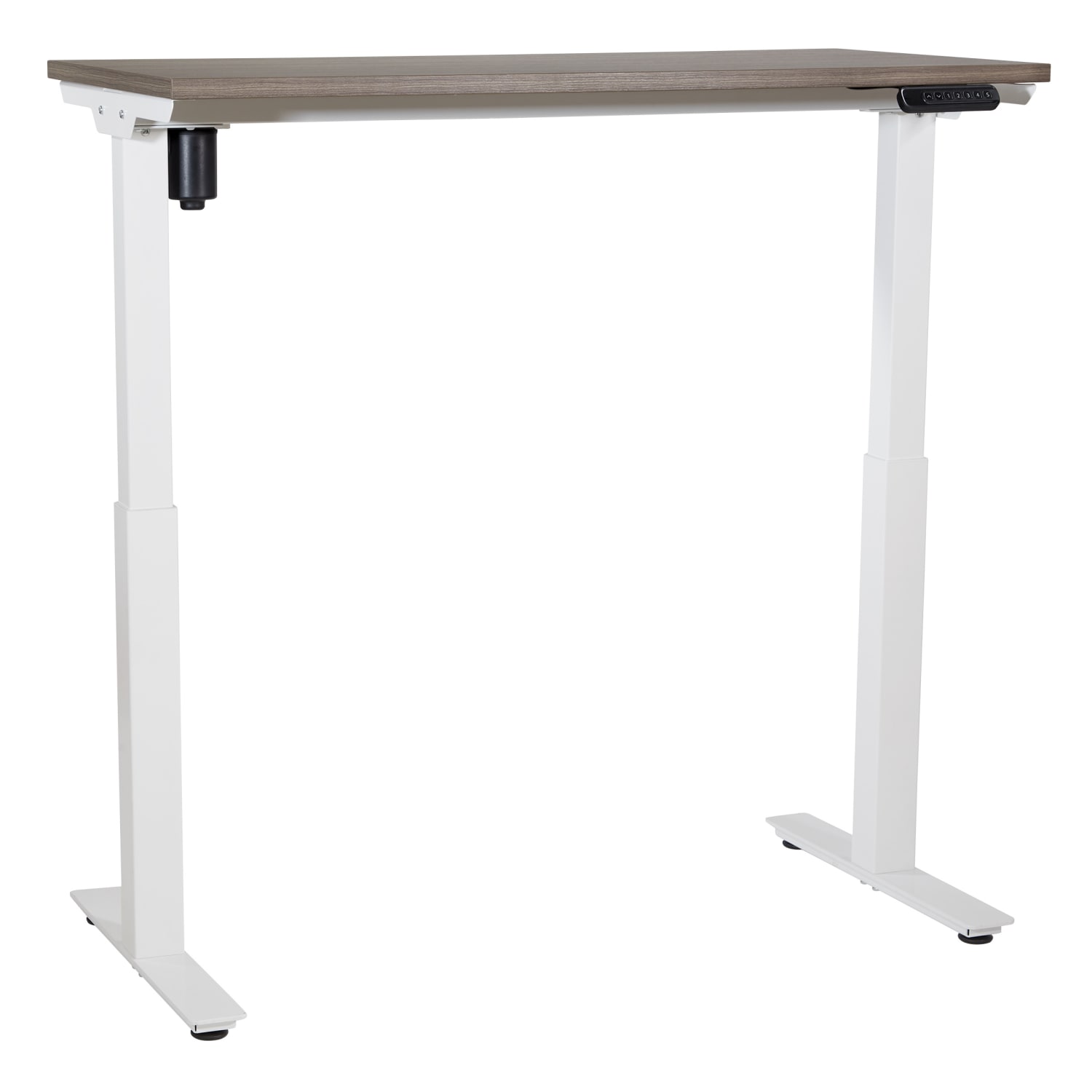 Office Star Pro Line II Prado 2-Stage 1-Motor Height-Adjustable Table, 47in x 47-3/4in, Urban Walnut/White - Image 3