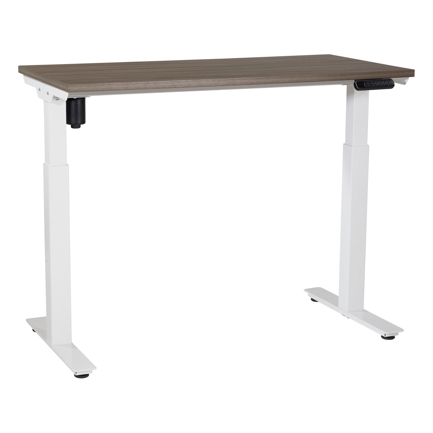 Office Star Pro Line II Prado 2-Stage 1-Motor Height-Adjustable Table, 47in x 47-3/4in, Urban Walnut/White - Image 4