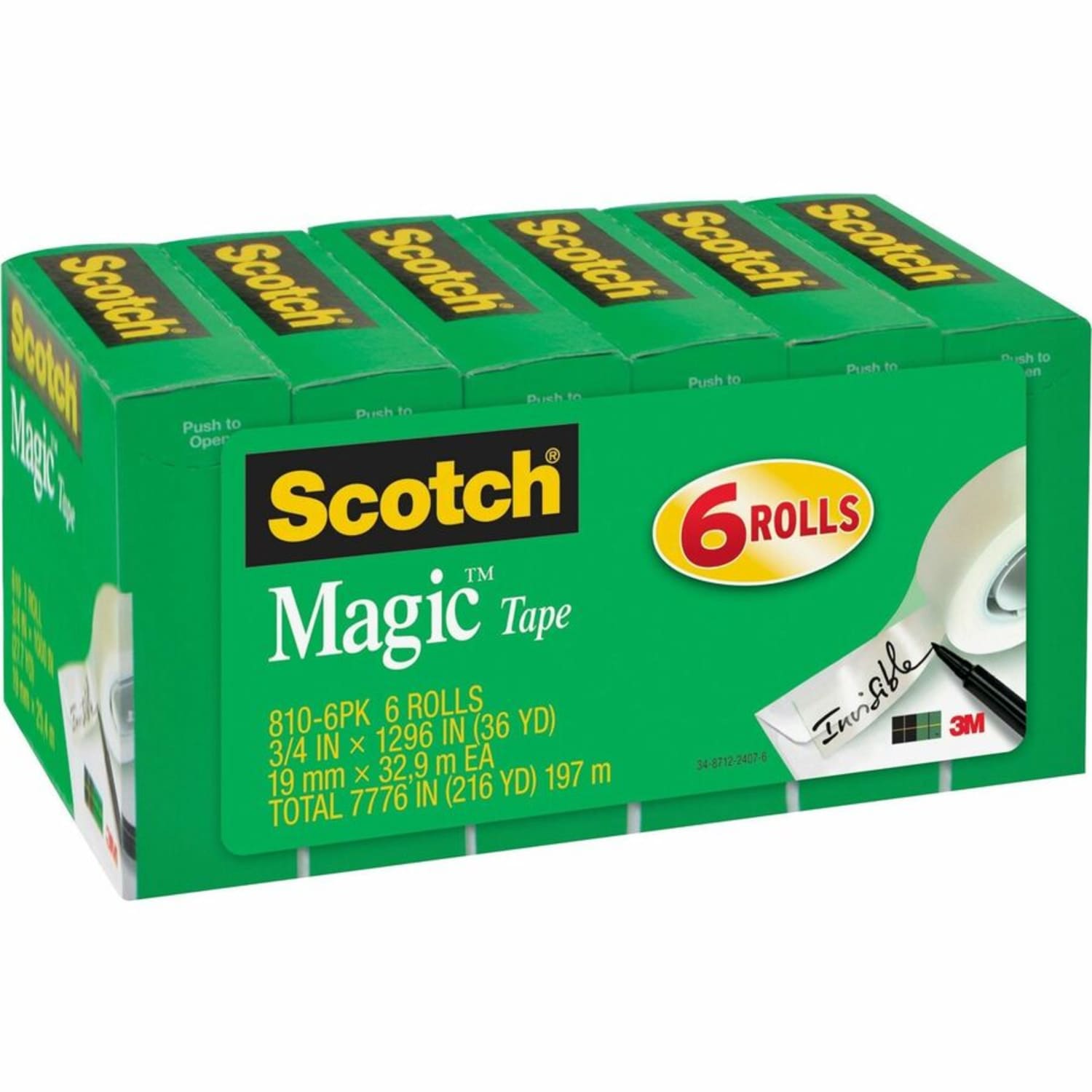 Scotch Magic Tape, 0.75in x 108ft, Clear, Pack Of 12 Rolls - Image 5