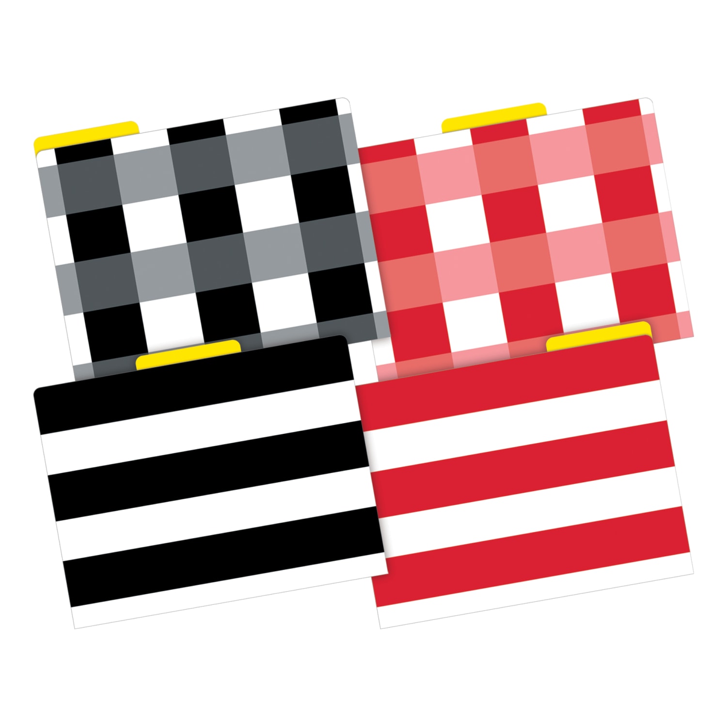 Barker Creek Tab File Folders, Letter Size, Buffalo Plaid/Wide Stripes, Pack Of 36 Folders - Image 3