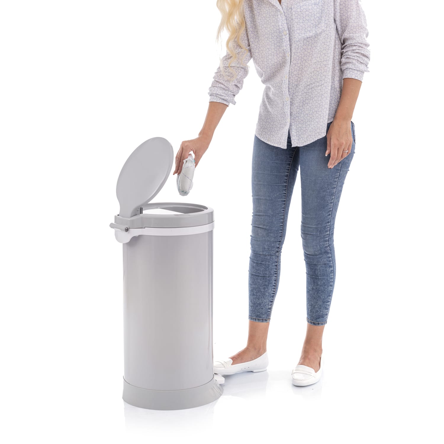 Bubula Steel Diaper Pail, 9 Gallons, Gray - Image 6