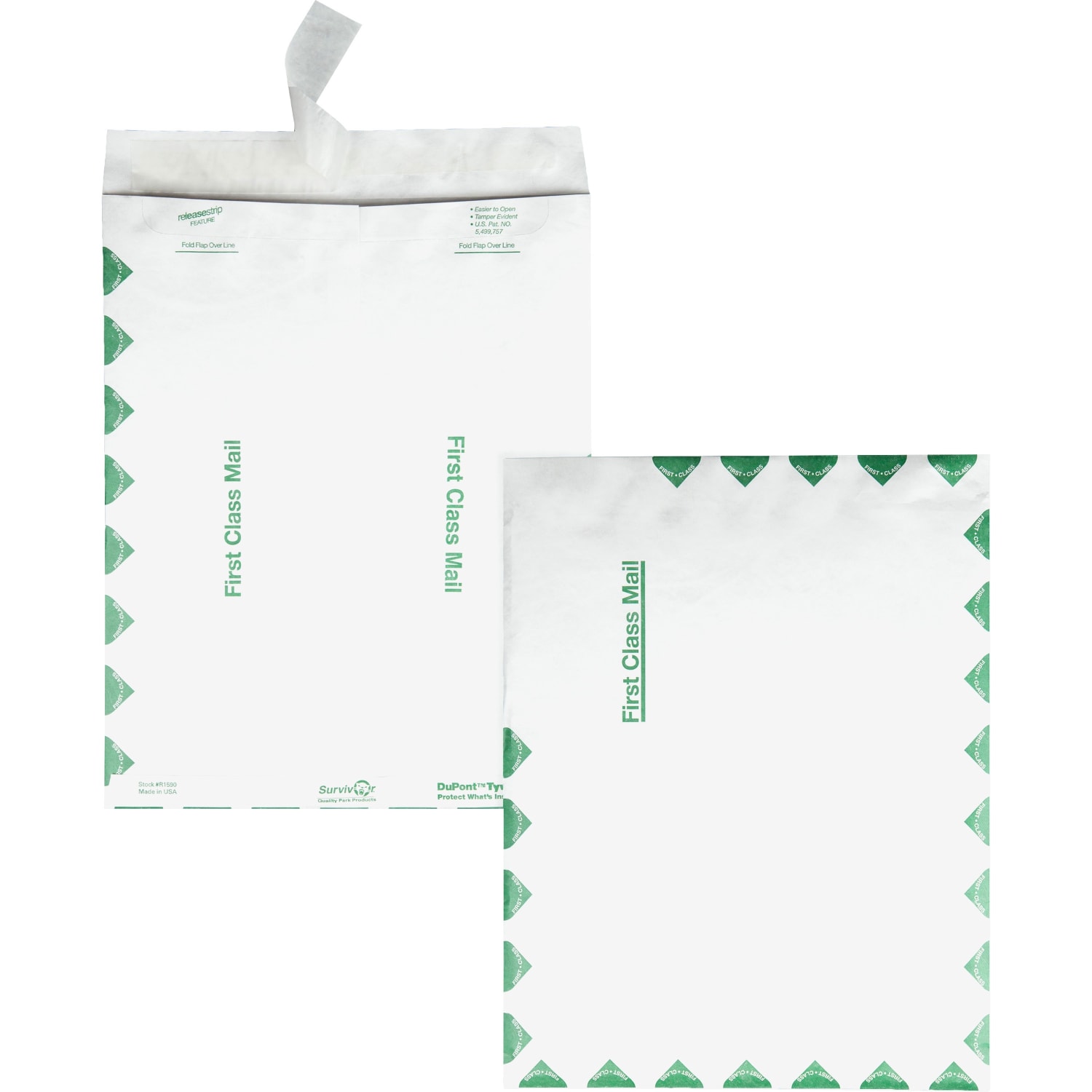 Quality Park Tyvek Envelopes, First Class, 6in x 9in, White, Box Of 100 - Image 3