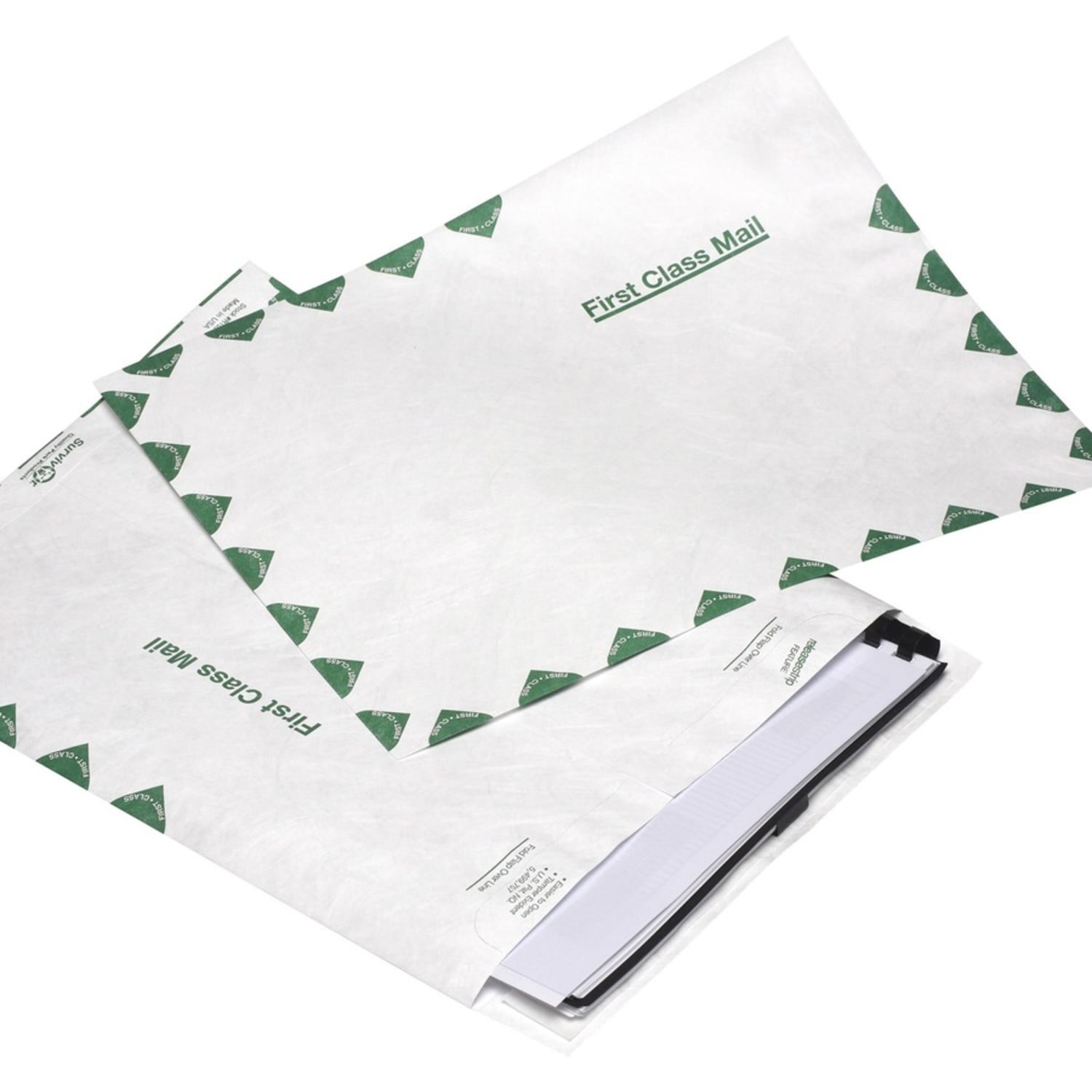 Quality Park Tyvek Envelopes, First Class, 6in x 9in, White, Box Of 100 - Image 5