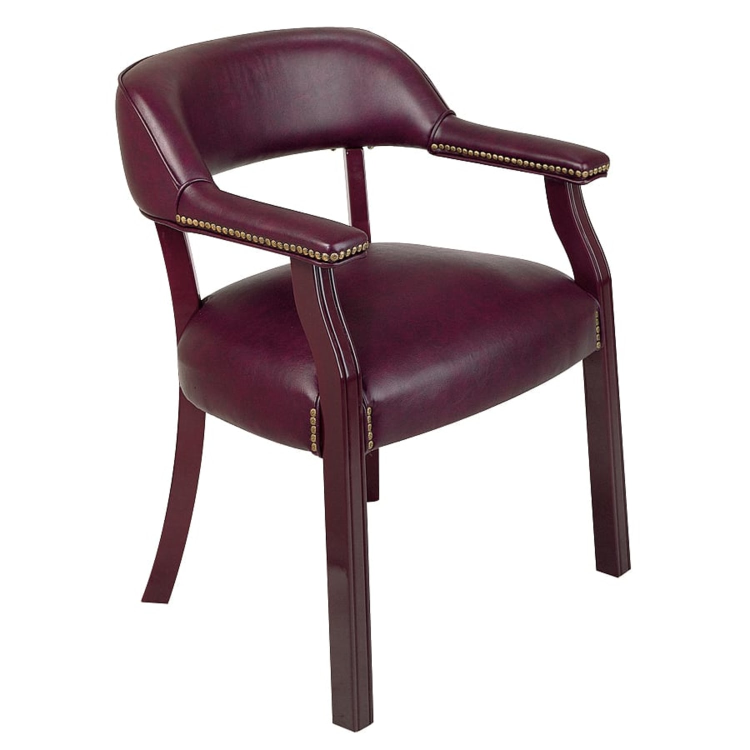 Office Star Work Smart Guest Chair, Oxblood/Mahogany
