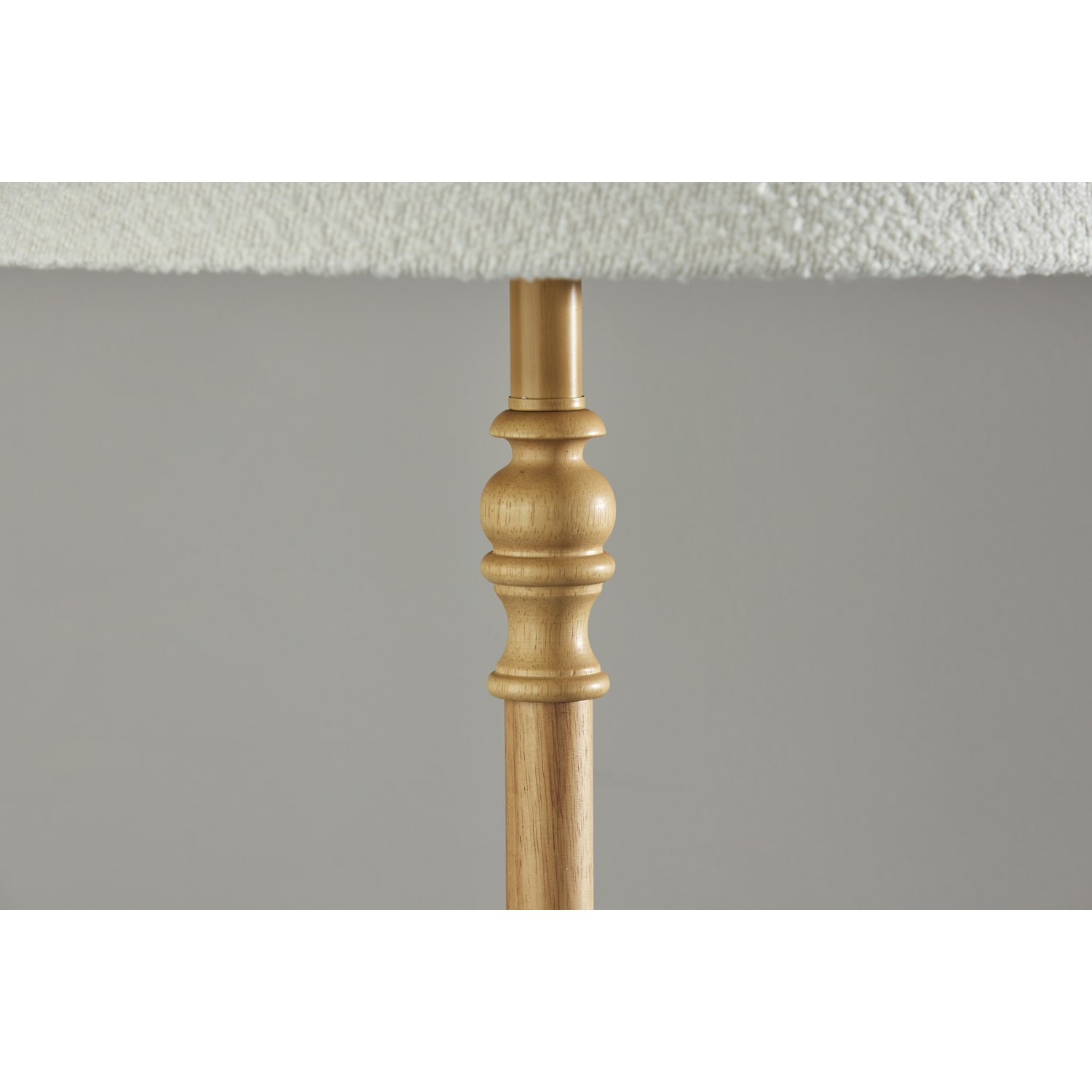 Adesso Rigby Floor Lamp, 59-1/2inH, White Shade/Natural Base - Image 3