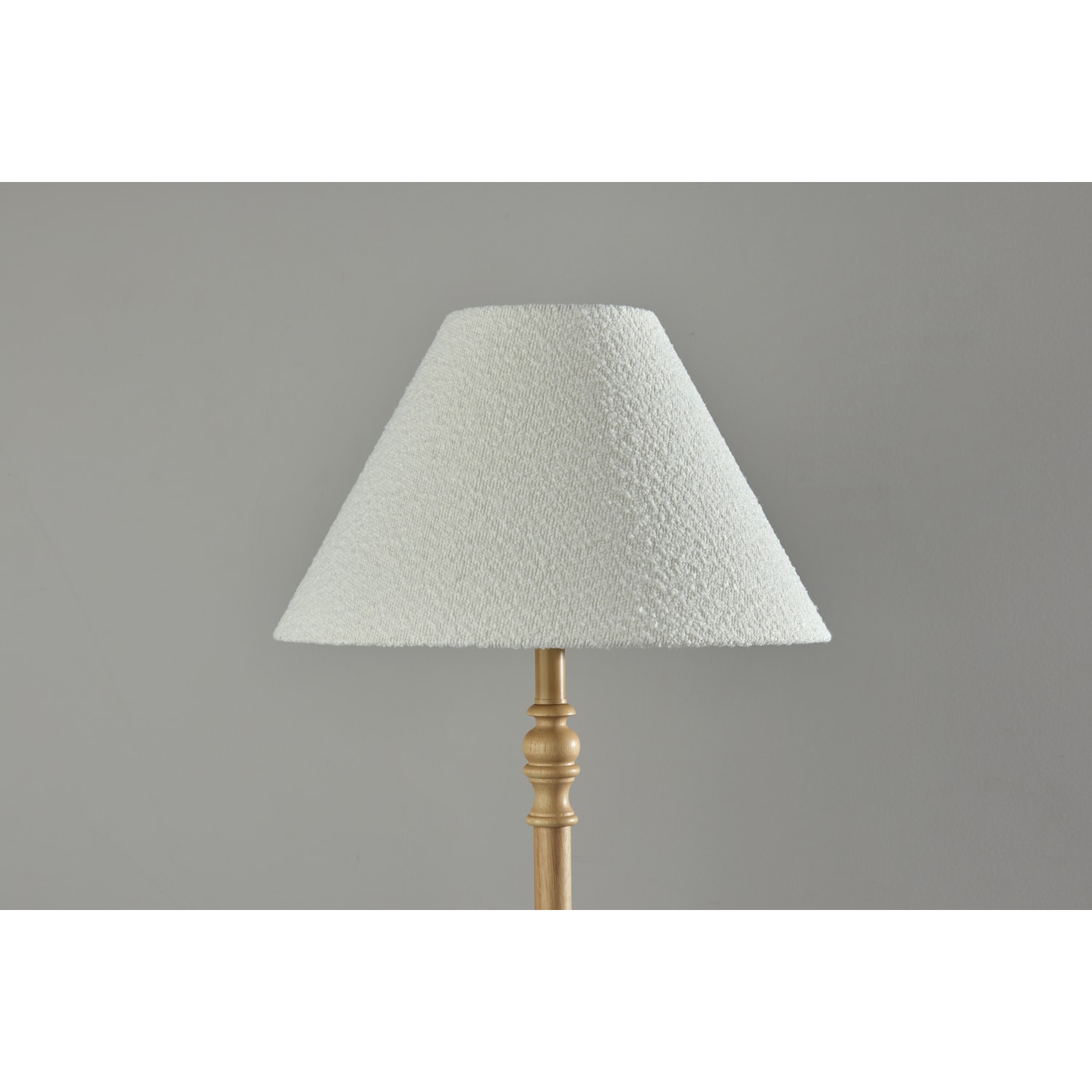 Adesso Rigby Floor Lamp, 59-1/2inH, White Shade/Natural Base - Image 6