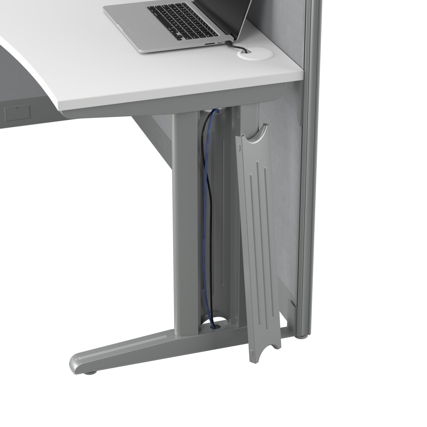 Bush Business Furniture Office in an Hour 2-Person L-Shaped Cubicle Desks With Storage, Drawers And Organizers, Pure White, Standard Delivery - Image 6