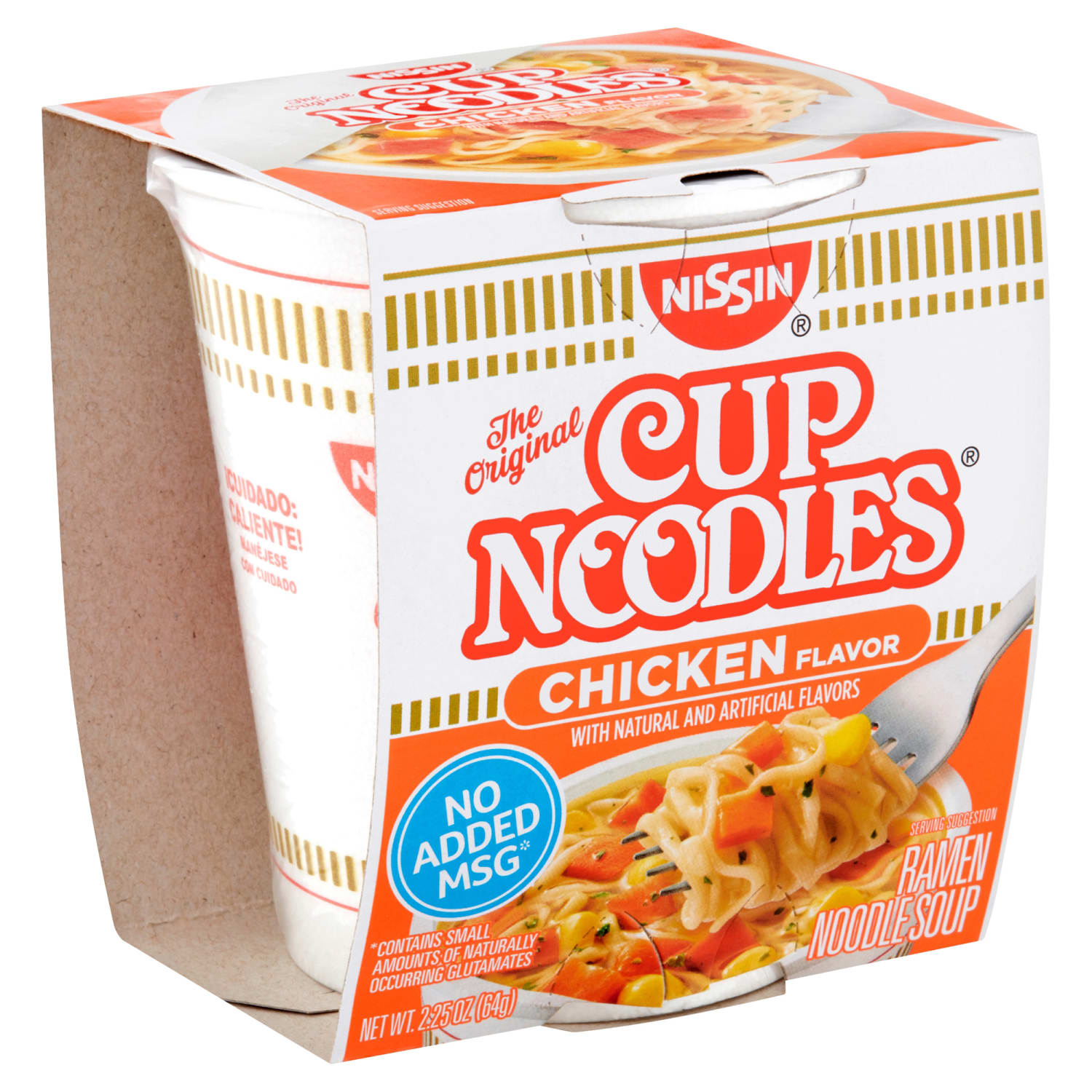 Nissin Chicken Flavor Ramen Noodle Soup Cups, 2.25 Oz, Pack Of 24 Cups - Image 4