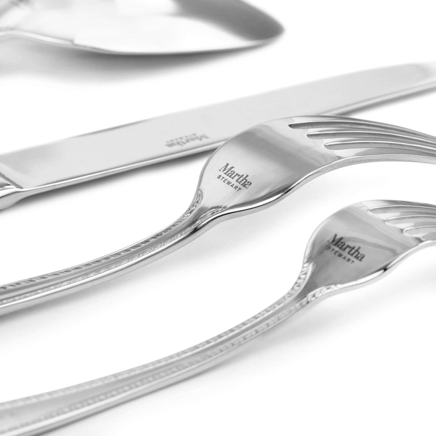 Martha Stewart Chandler 20-Piece Flatware Set, Silver - Image 6