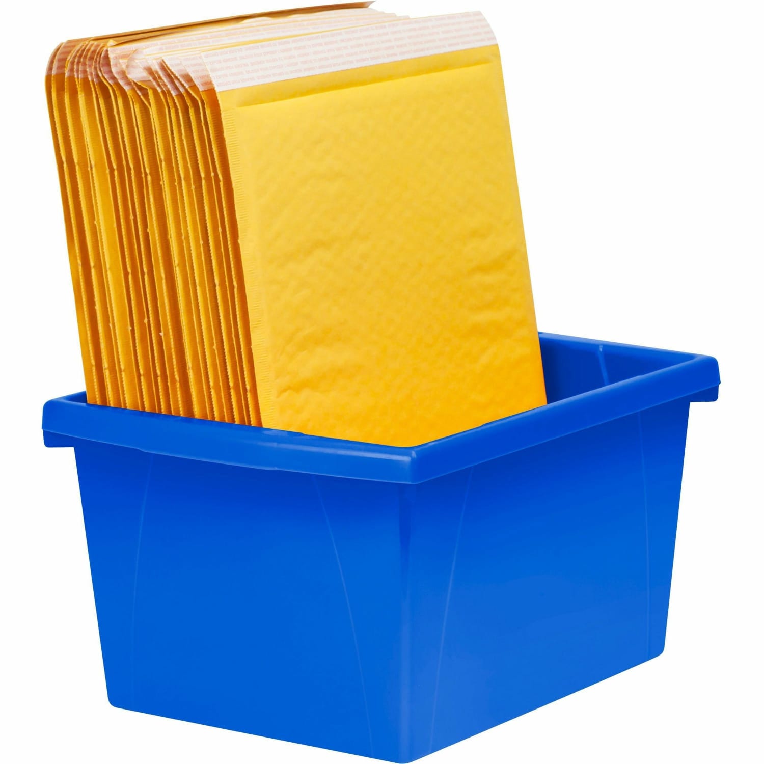 Storex 4-gallon Storage Bin, 7.87inH x 11.25inW x 13.63inL, Assorted Bright, Plastic - Image 3