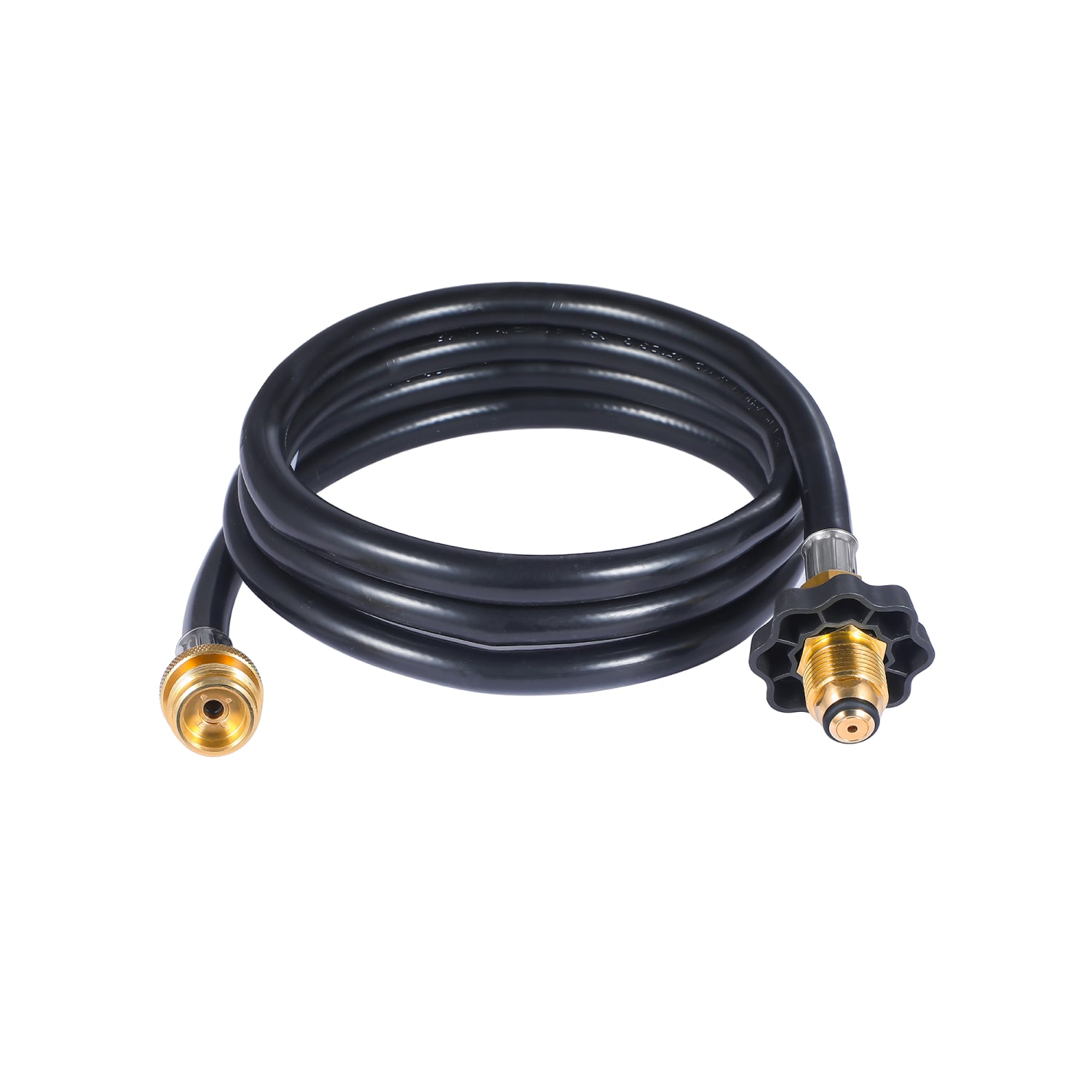 Commercial Heat Propane Hose Adapter for Portable Heaters, 10ft, Fits 1-Lb, 5-Lb Or 20-Lb Tanks, Black, Total Quantity 1