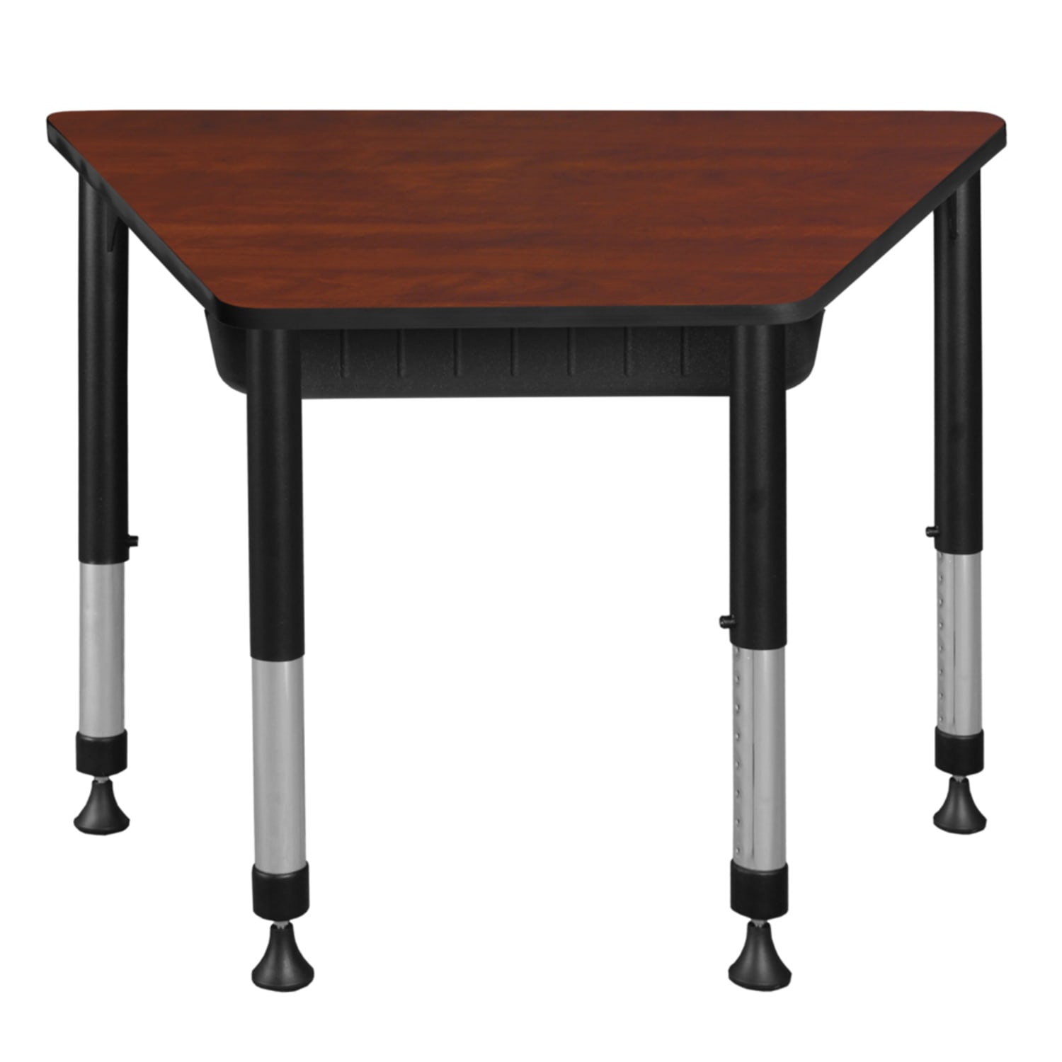 Regency 36inW Trapezoidal Adjustable Height Student Desk With Book Storage, Cherry - Image 5