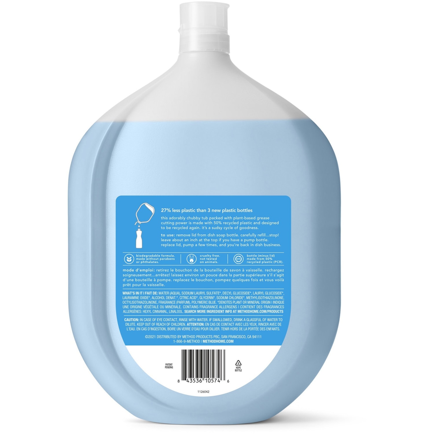 Method Dish Soap Refill, 54 Oz,  Sea Mineral Scent - Image 4