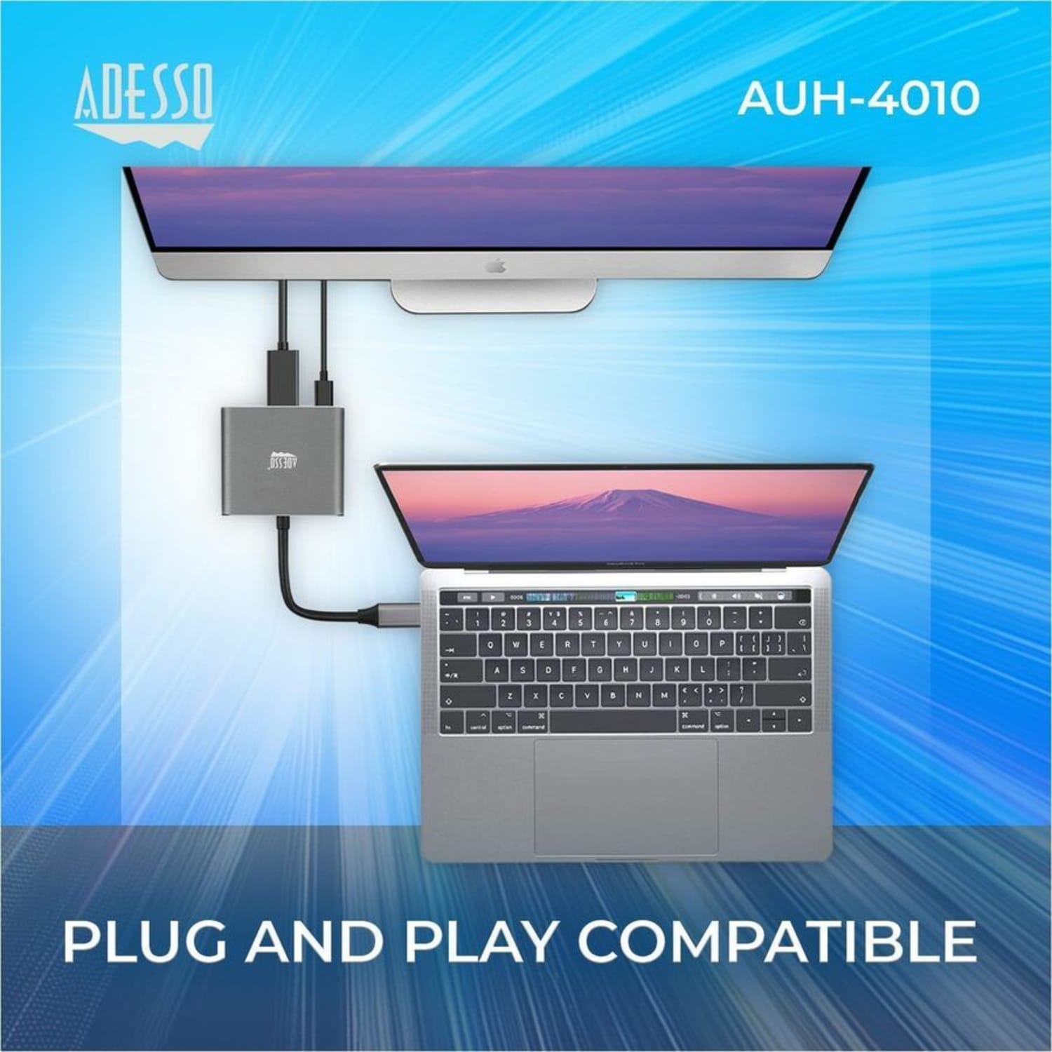 Adesso 3-IN-1 USB-C Multi-Port Docking Station (TAA Compliant) -  - AUH4010 - Image 3