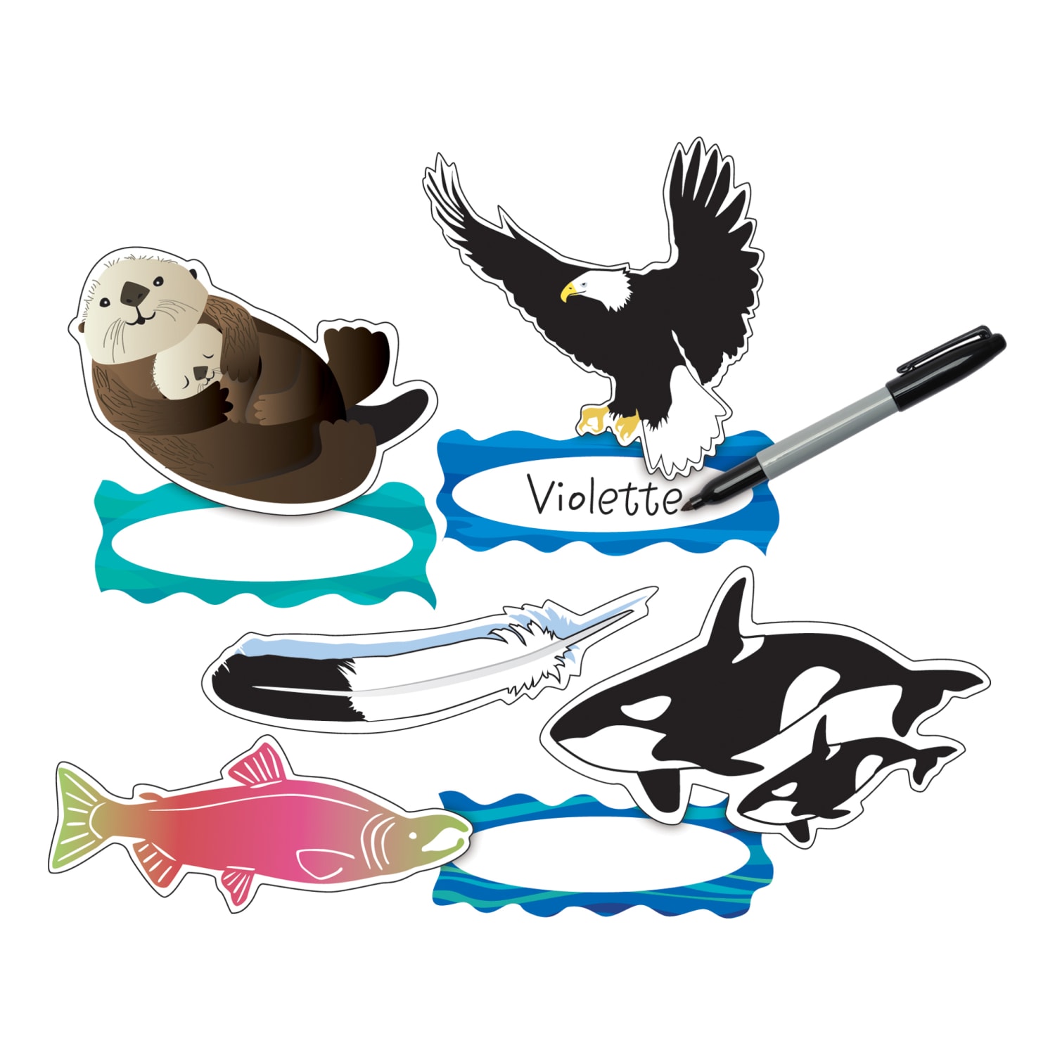 Barker Creek Sea & Sky Classroom And Bulletin Board Set, Multicolor - Image 6