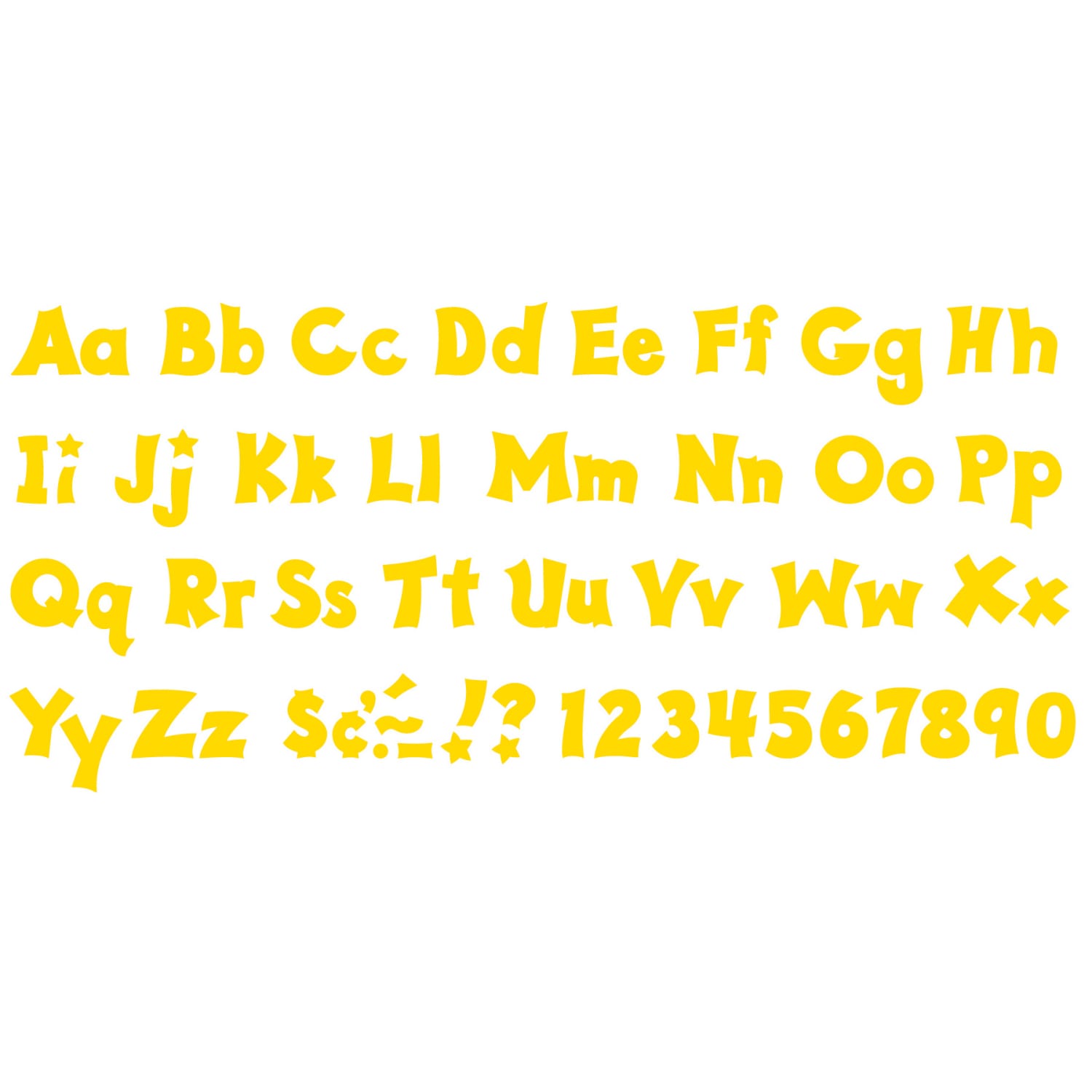 TREND Ready Letters, 4in, Friendly Combo, Yellow, Set Of 3 Packs - Image 3