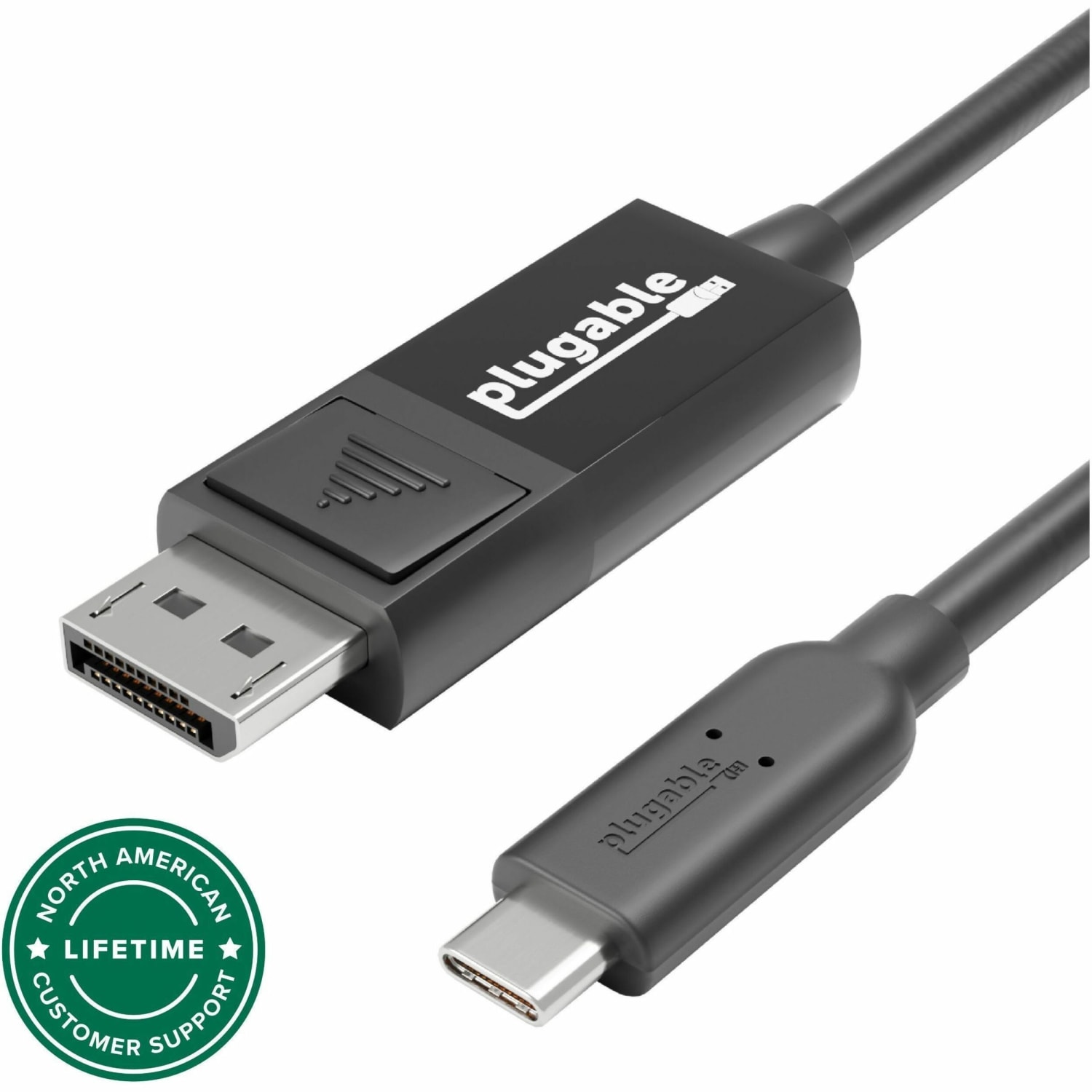 Plugable USB C to DisplayPort Bi Directional Cable 6 feet (1.8m) - (Supports Resolutions up to 4K at 60Hz), Driverless