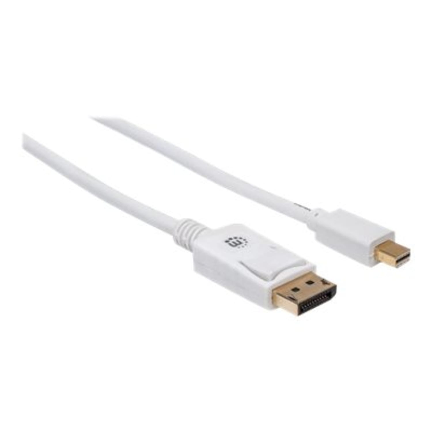 Manhattan Mini DisplayPort 1.2 to DisplayPort Cable, 4K@60Hz, 1m, Male to Male, White, Lifetime Warranty, Polybag - 324724 - Image 4